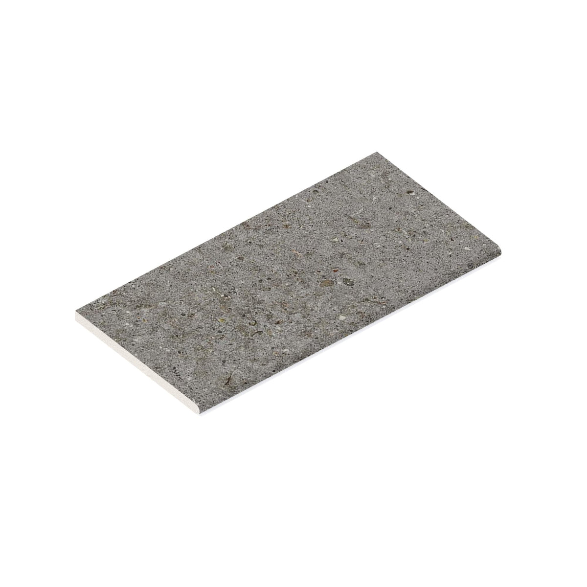 Margelle de piscine effet Pierre Calcaire Gris Fumé 60x30x2 cm Bord 1/2 Rond Domella