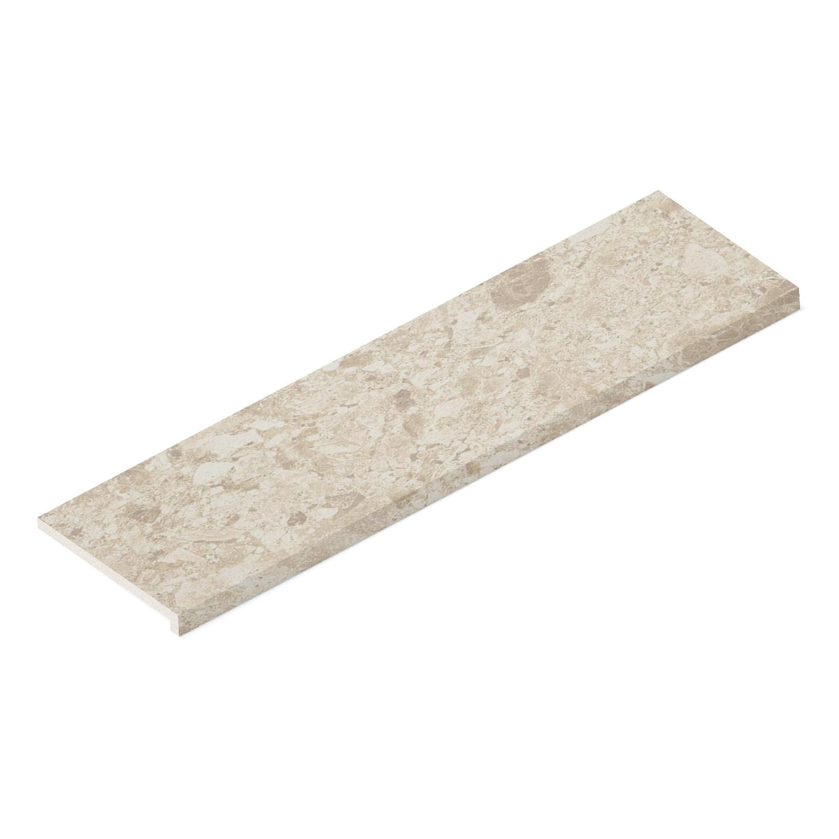 Margelle de piscine effet Pierre Ceppo di Gré Beige 120x33x2 cm Bord Droit avec retombée Massira