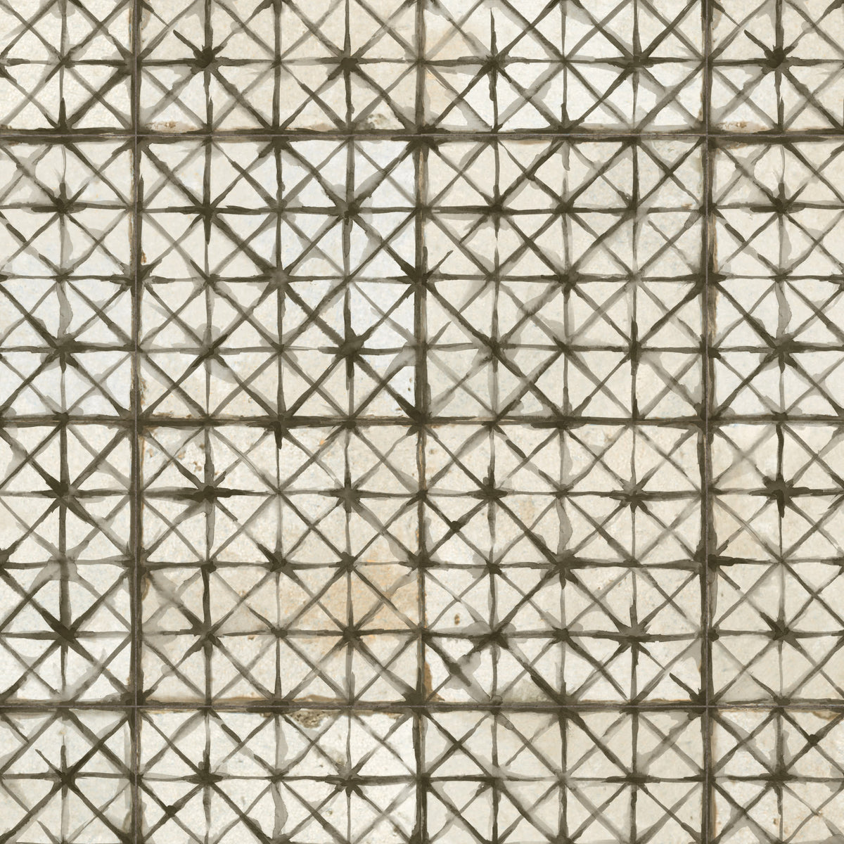 Carrelage Vintage effet Carreau ciment Noir 45x45x0,95 cm Byblos - Sol et mur intérieur