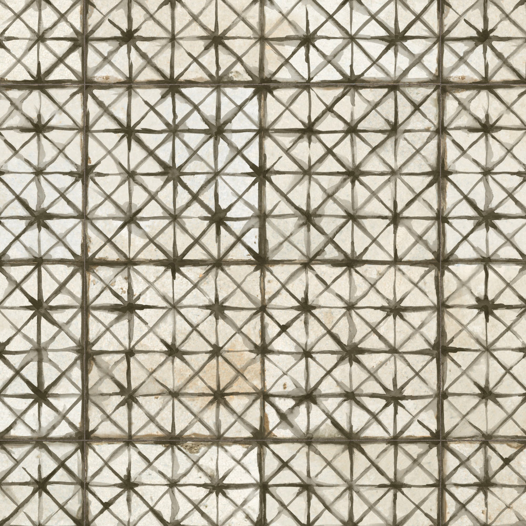 Carrelage Vintage effet Carreau ciment Noir 45x45x0,95 cm Byblos - Sol et mur intérieur