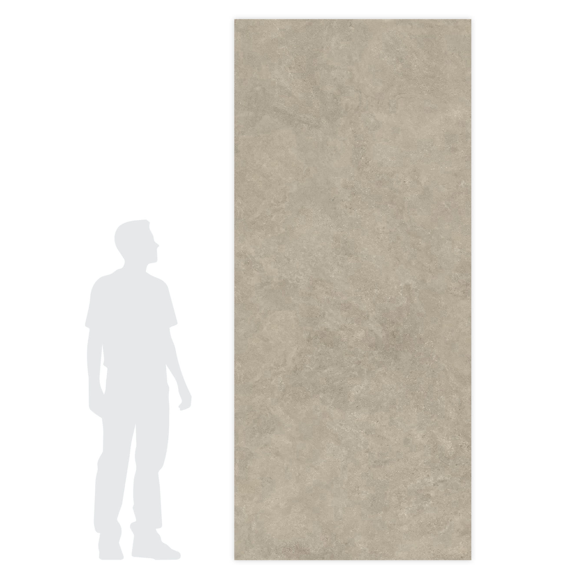 Carrelage effet Pierre Calcaire Gris Ombre 278x120x0,6 cm Mat Rocalta - Mur intérieur