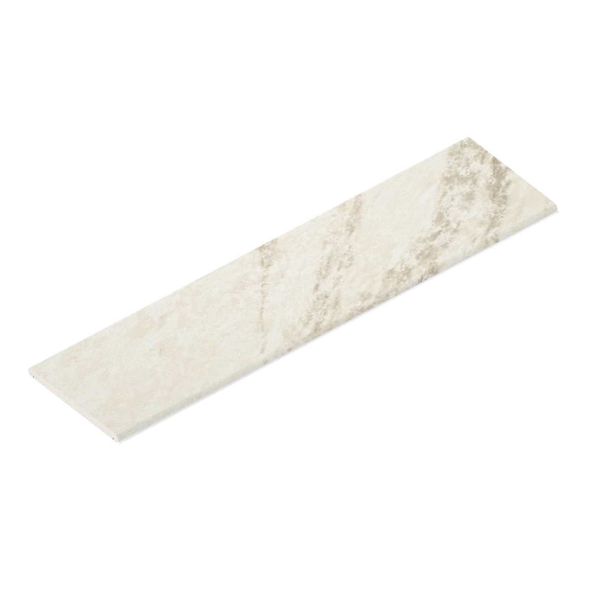 Couvertine effet Marbre Blanc Calacatta Sublime 120x30x2 cm Bord 1/2 Rond Double Larmier Orsiano
