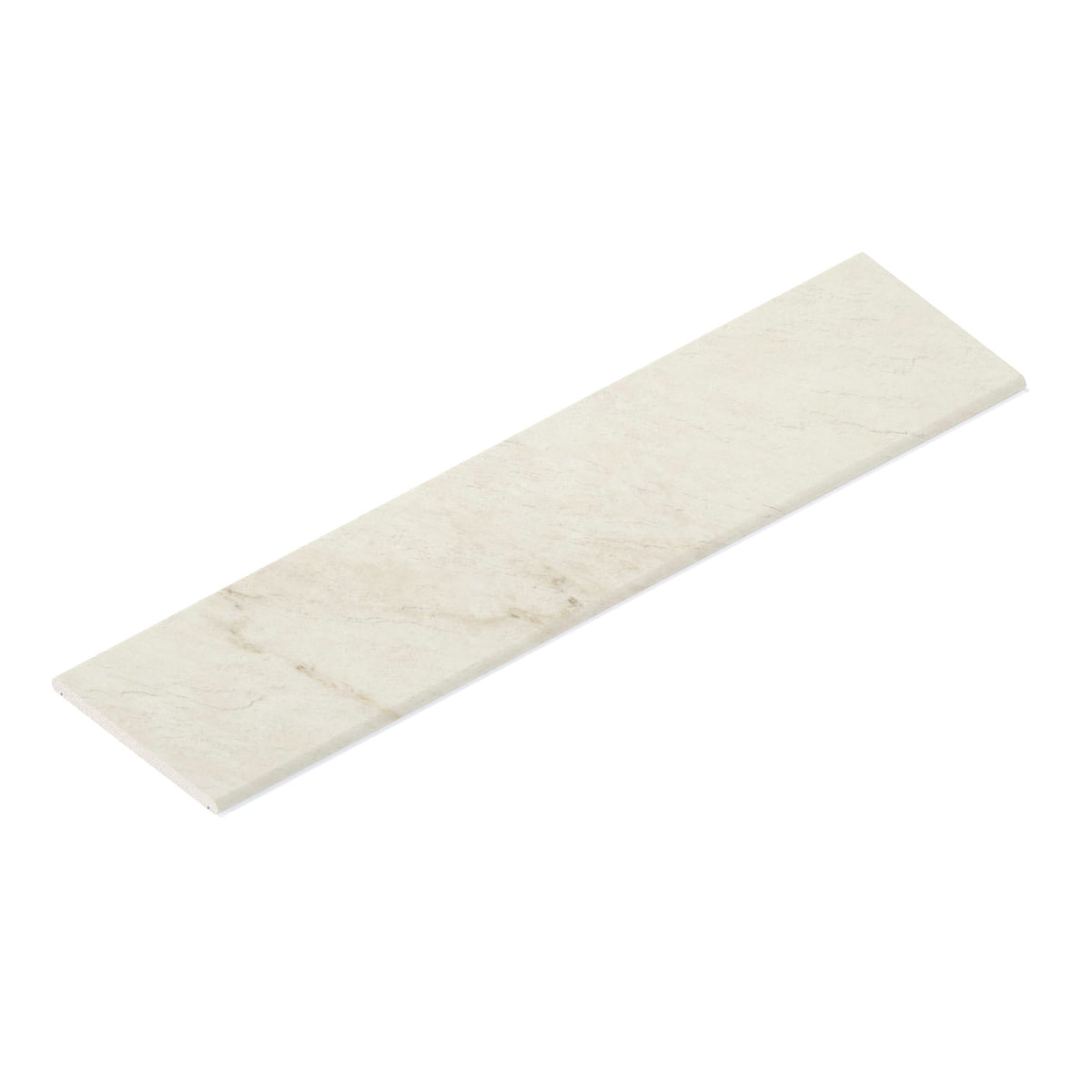 Couvertine effet Marbre Blanc Calacatta Divino 120x30x2 cm Bord 1/2 Rond Double Larmier Montira