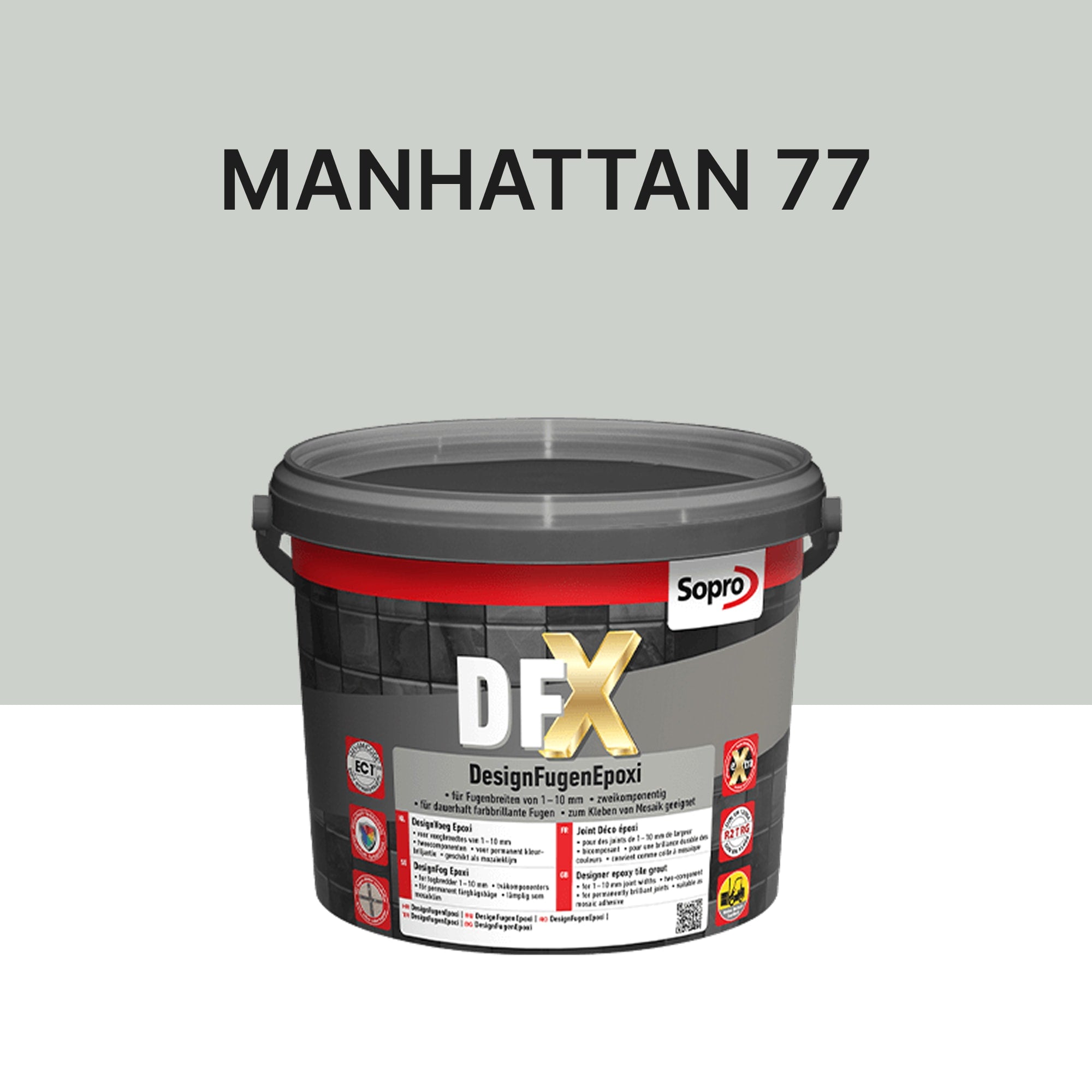 Joint / Colle époxy carrelage et piscine - Manhattan 77 - Sopro DFX - 3 kg