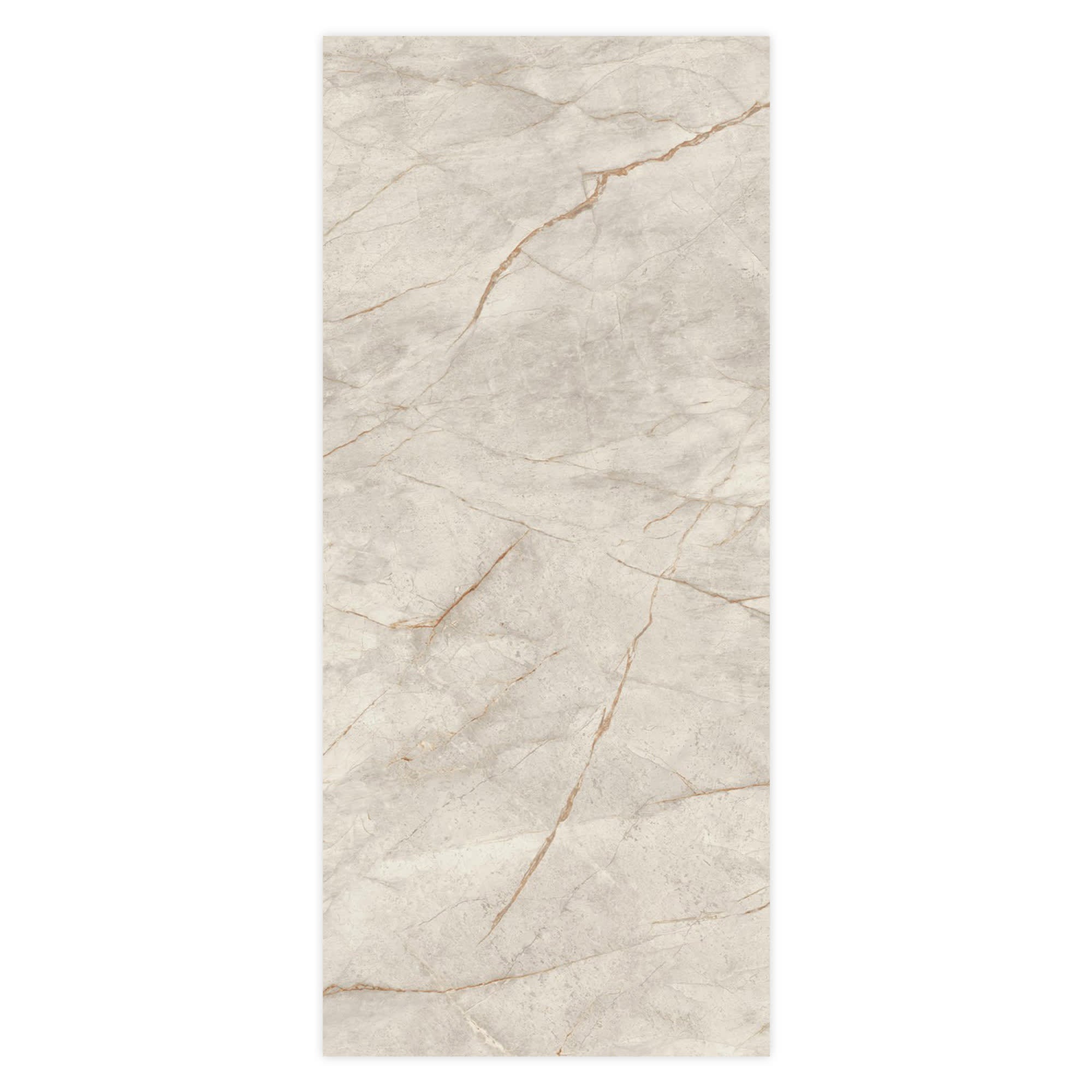 Carrelage effet Marbre Blanc Himalaya 278x120x0,6 cm Brillant Sorvella - Mur intérieur