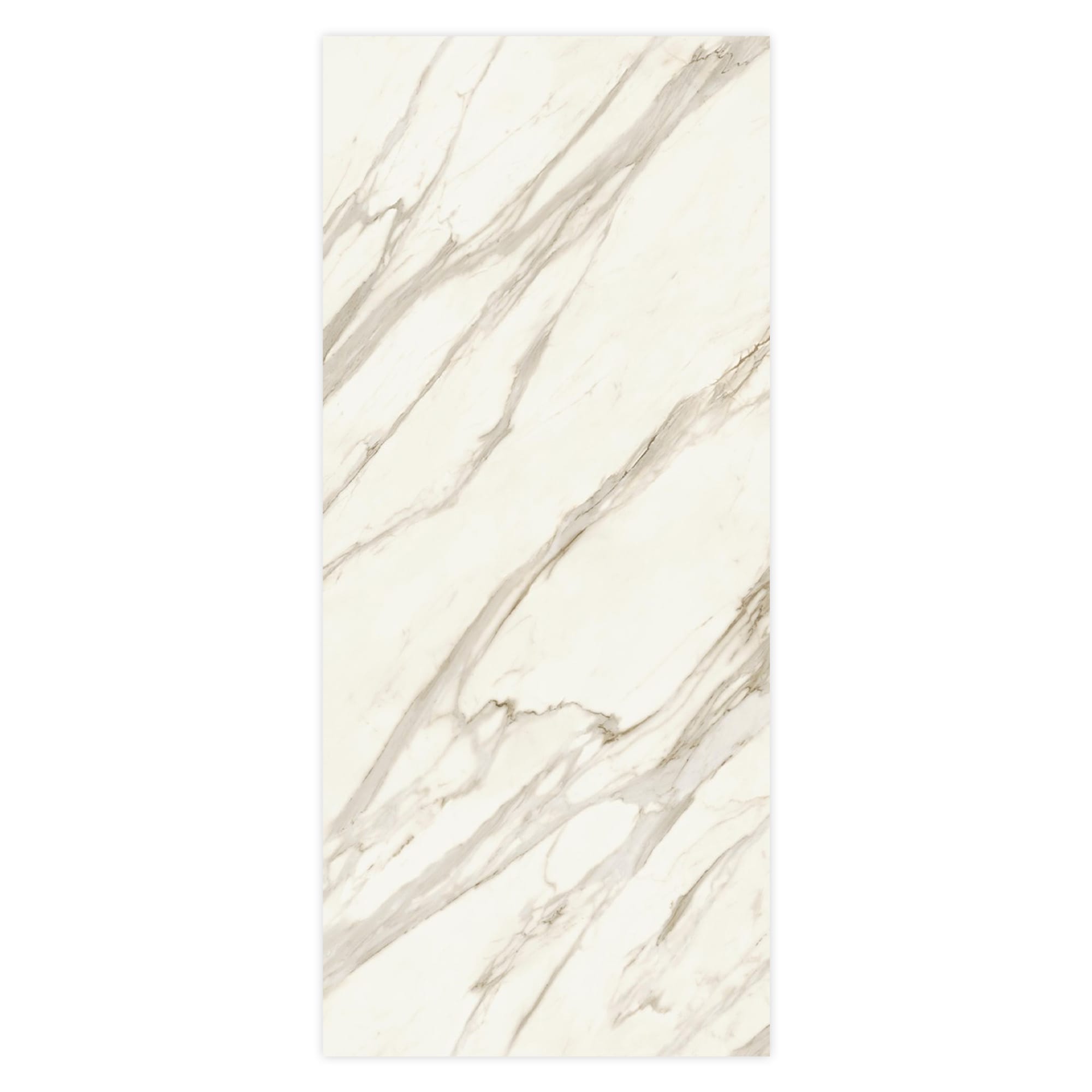 Carrelage effet Marbre Blanc Calacatta Sublime 278x120x0,6 cm Brillant Orsiano - Mur intérieur