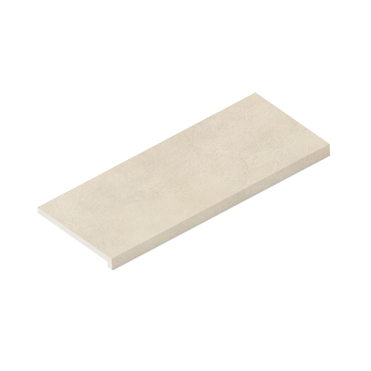 Margelle de piscine effet Béton Beige Coquille 80x33x2 cm Bord Droit avec retombée Stavira