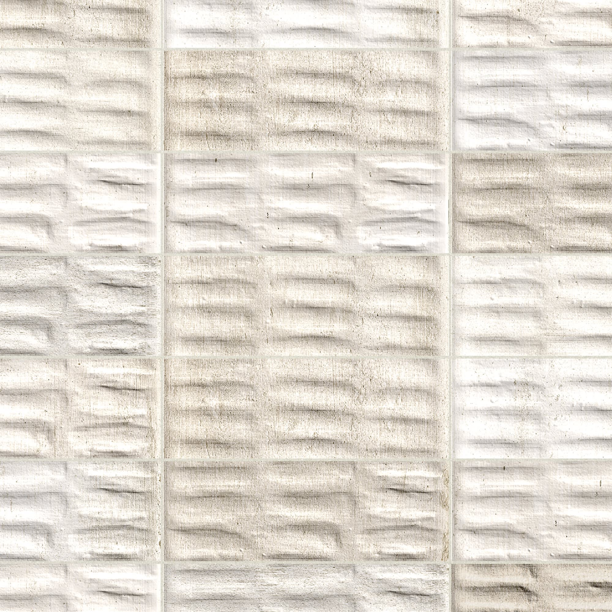 Carrelage effet Zellige 3D Beige Sable Seed 24,6x6x0,85 cm Azurel - Sol et mur intérieur