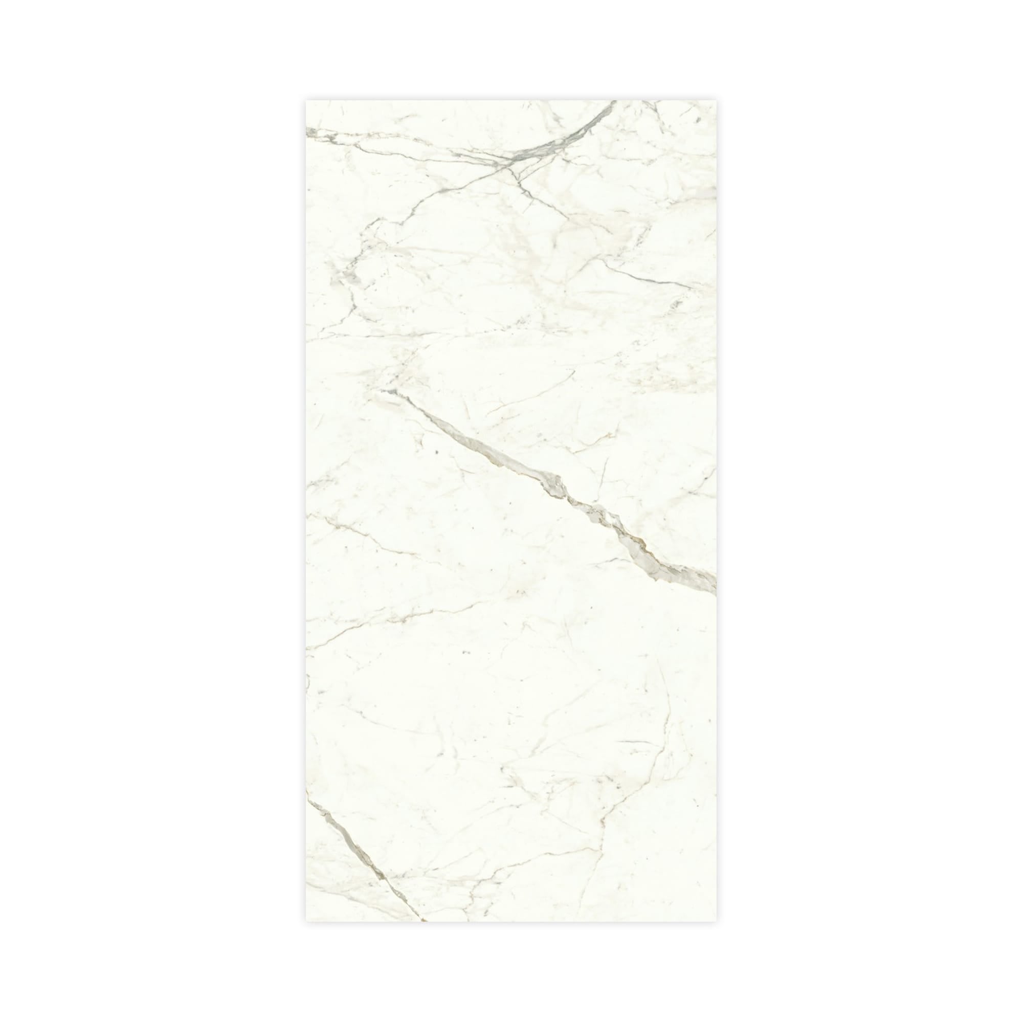 Carrelage effet Marbre Blanc Calacatta Prima 240x120x0,9 cm Brillant Faventa - Mur intérieur