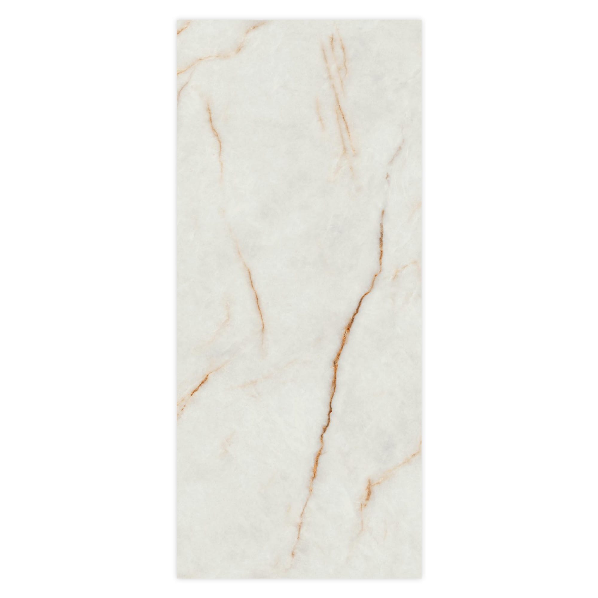 Carrelage effet Marbre Blanc Cristallo 278x120x0,6 cm Silk Sorvella - Mur intérieur