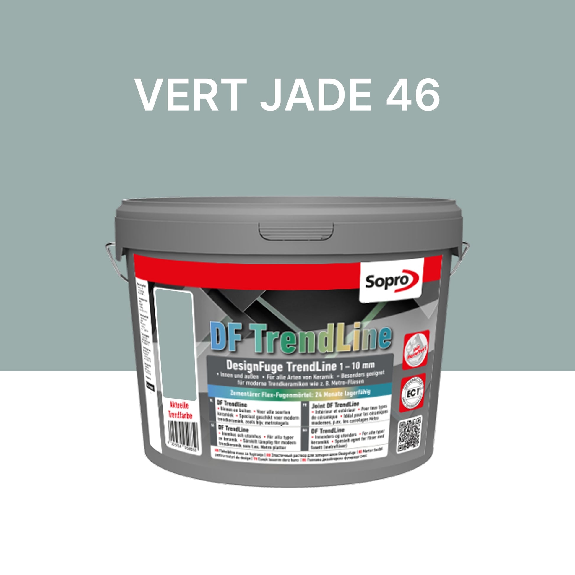 Joint carrelage salle de bains - 1 à 10 mm - Vert jade 46 - Sopro DF TrendLine - 5 kg