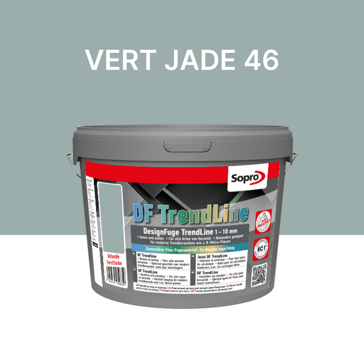 Joint carrelage salle de bains - 1 à 10 mm - Vert jade 46 - Sopro DF TrendLine - 5 kg