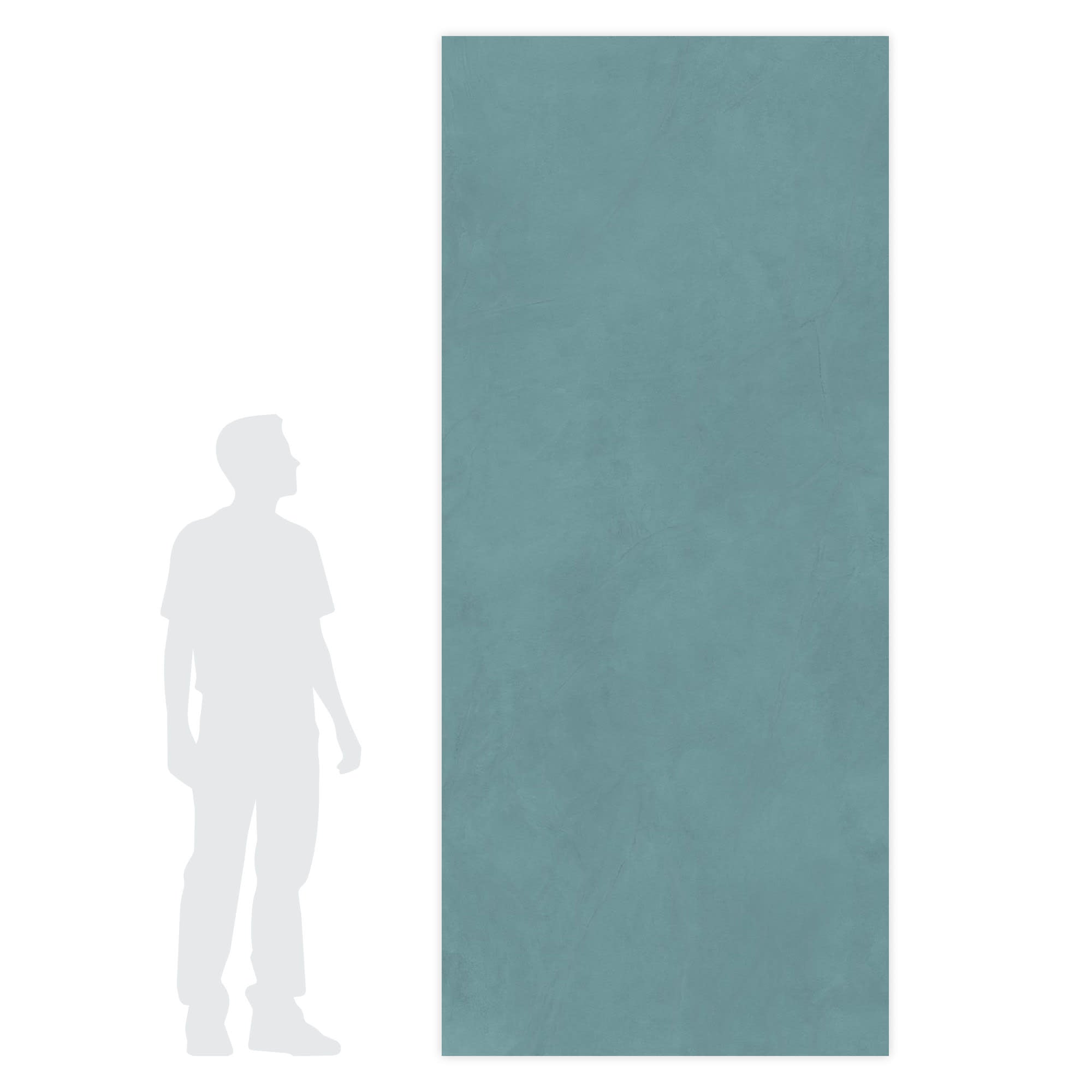 Carrelage effet Enduit Bleu Brume 278x120x0,6 cm Mat Calviro - Mur intérieur
