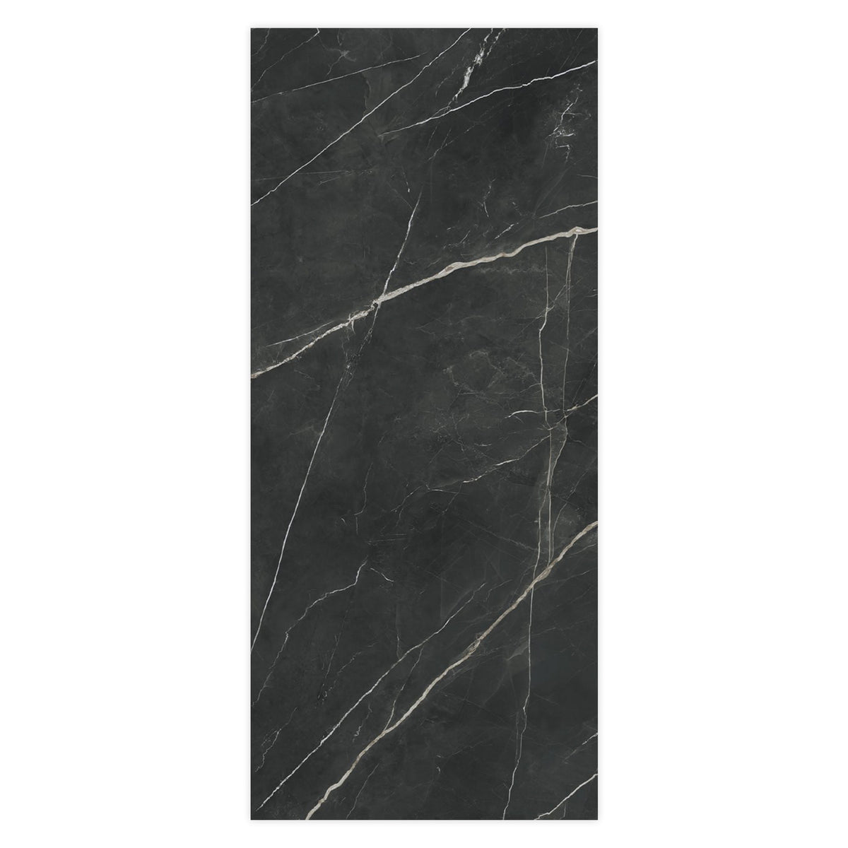 Carrelage effet Marbre Noir Notte 278x120x0,6 cm Brillant Florenza - Mur intérieur