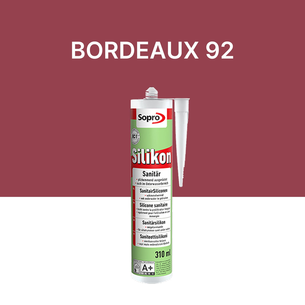 Mastic silicone spécial piscine - Bordeaux 92 - 310 ml