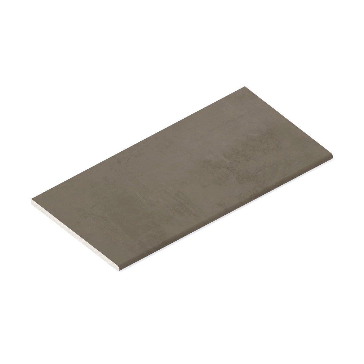 Margelle de piscine effet Béton Gris Terre 80x40x2 cm Bord 1/2 Rond Vetrano