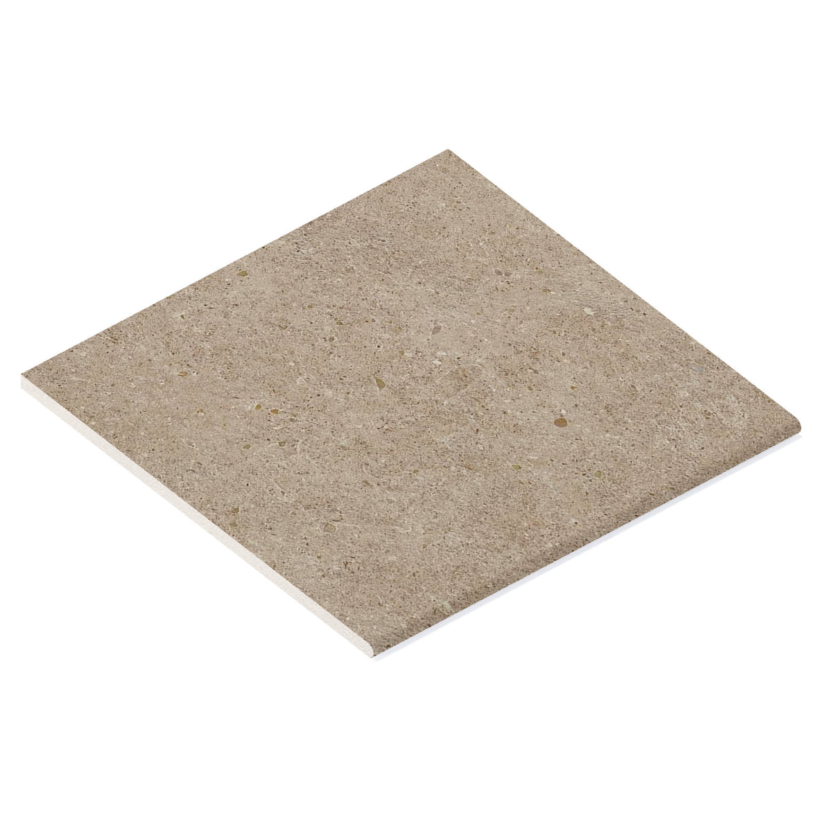 Margelle de piscine effet Pierre Calcaire Grège 60x60x2 cm Bord 1/2 Rond Domella