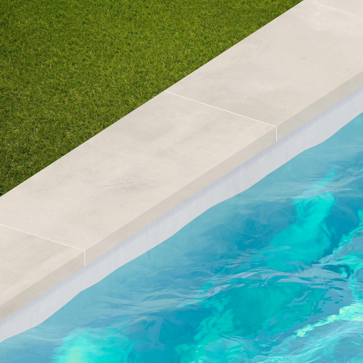 Margelle de piscine effet Béton Gris Luce 80x33x2 cm Bord Droit avec retombée Gravino