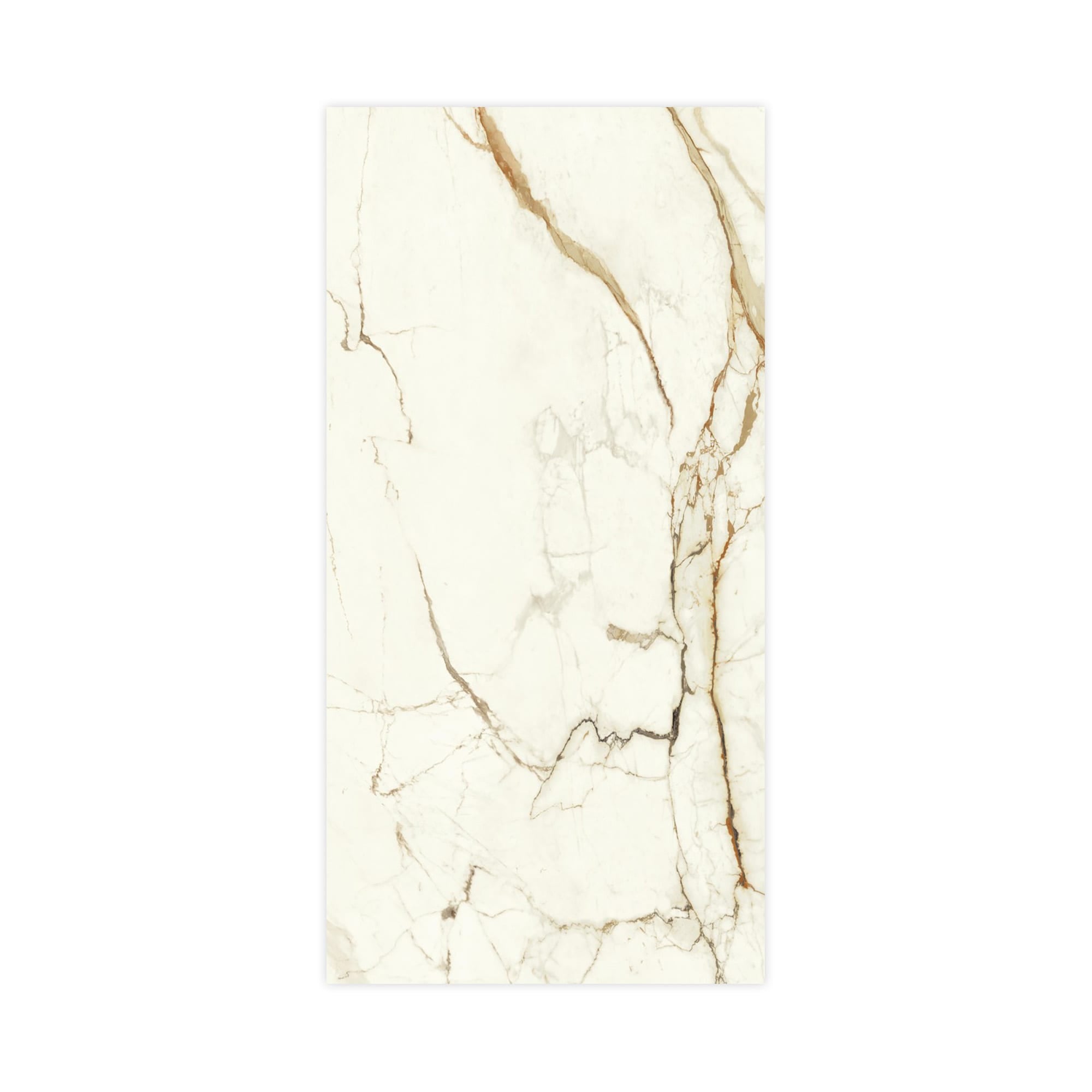 Carrelage effet Marbre Blanc Calacatta Supreme 240x120x0,9 cm Brillant Faventa - Mur intérieur
