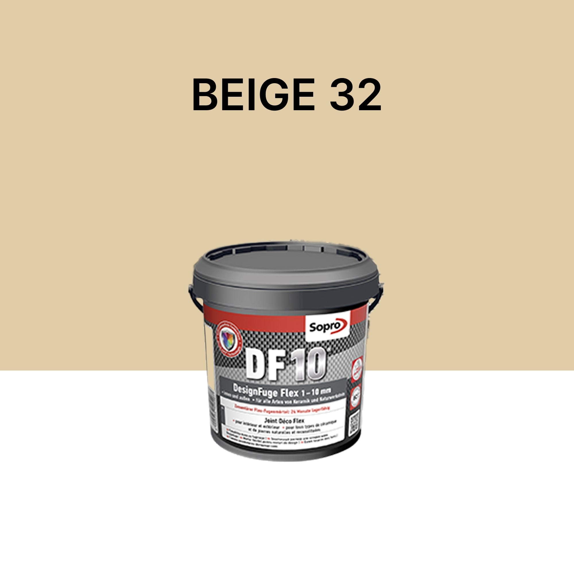 Joint carrelage salle de bains - 1 à 10 mm - Beige 32 - Sopro DF 10 -  1 kg