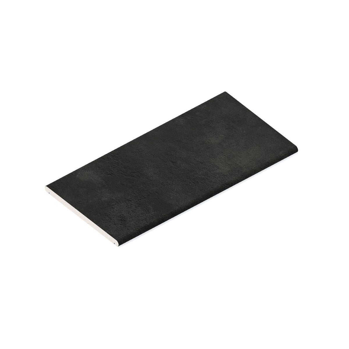 Couvertine effet Béton Gris Nuit 60x30x2 cm Bord 1/2 Rond Double Larmier Gravino