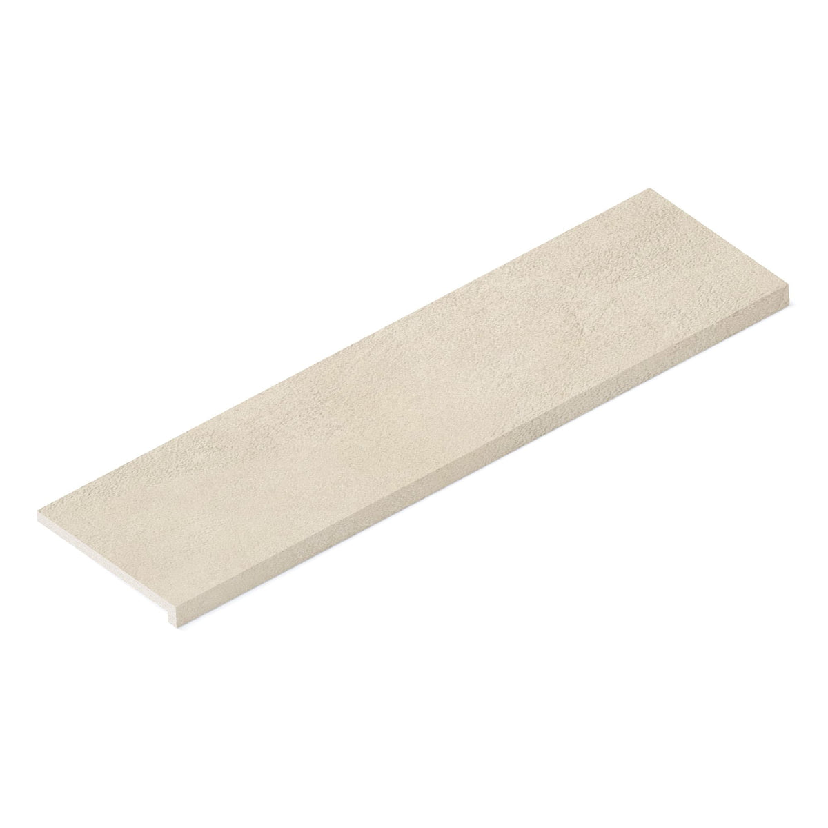 Margelle de piscine effet Béton Beige Coquille 120x33x2 cm Bord Droit avec retombée Stavira