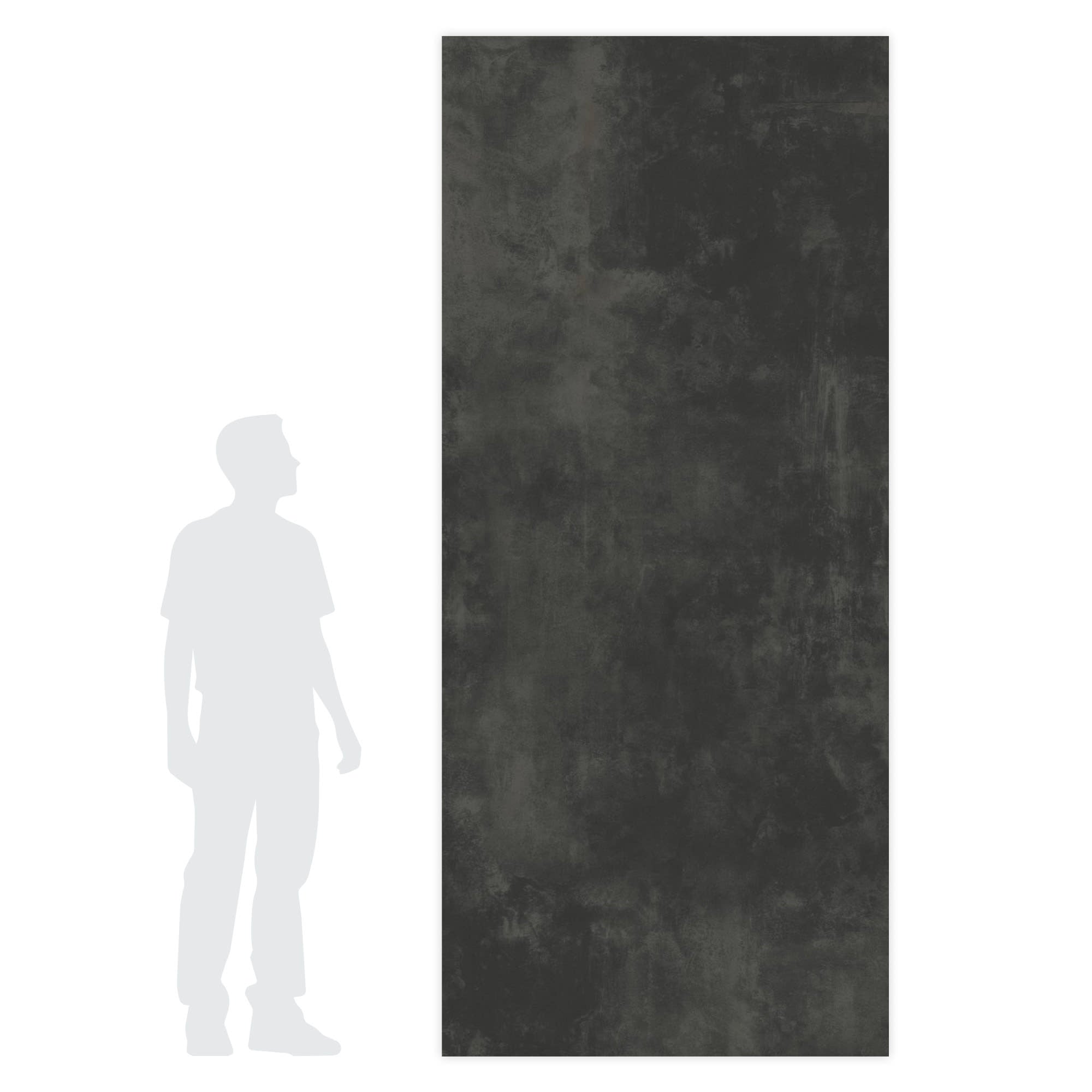 Carrelage effet Béton Gris Nuit 278x120x0,6 cm Mat Gravino - Mur intérieur