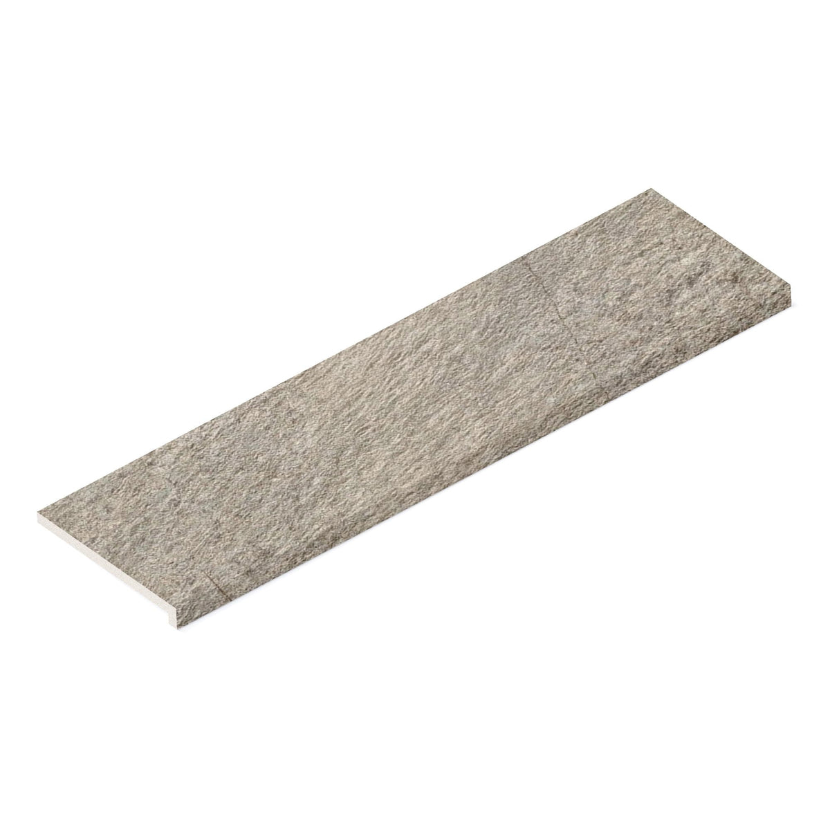 Margelle de piscine effet Pierre Quartzite Gris Argent 120x33x2 cm Bord Droit avec retombée Salvero