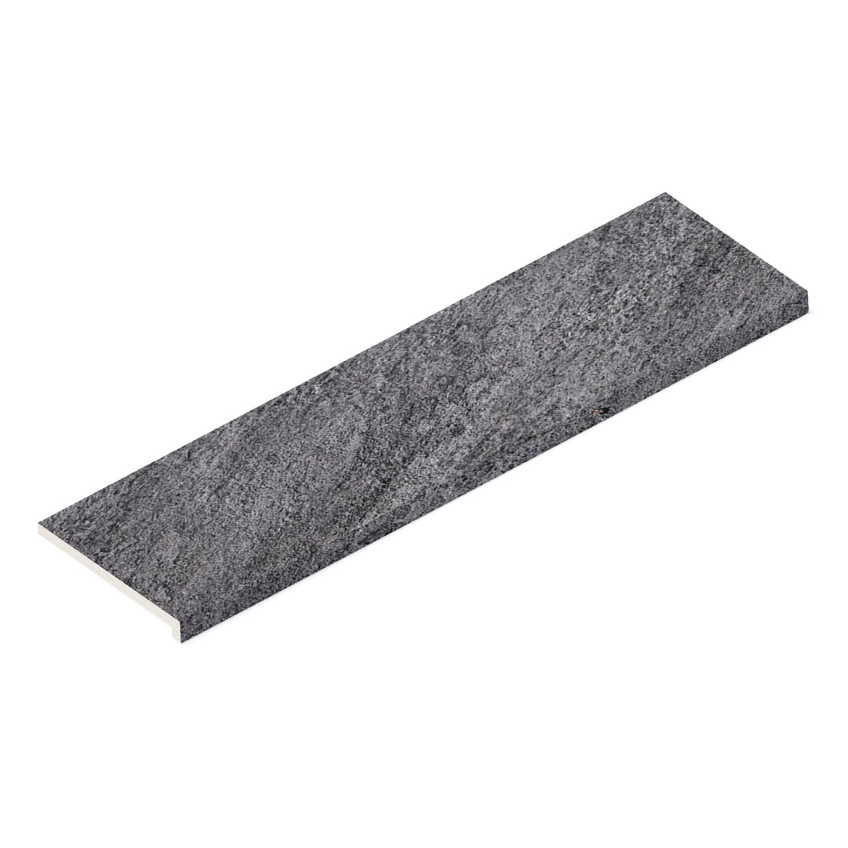 Margelle de piscine effet Pierre Quartzite Gris Ombre 120x33x2 cm Bord Droit avec retombée Teravio