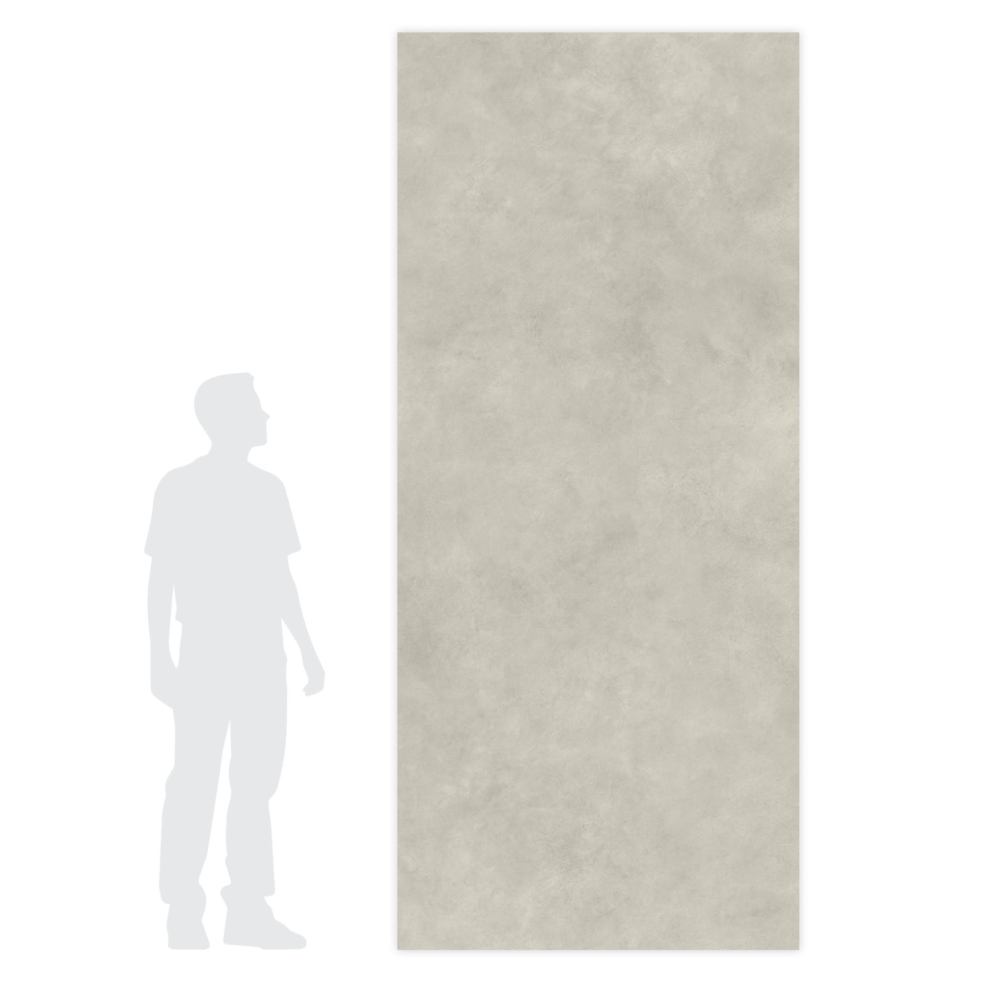 Carrelage effet Béton Gris Argile 278x120x0,6 cm Mat Stavira - Mur intérieur