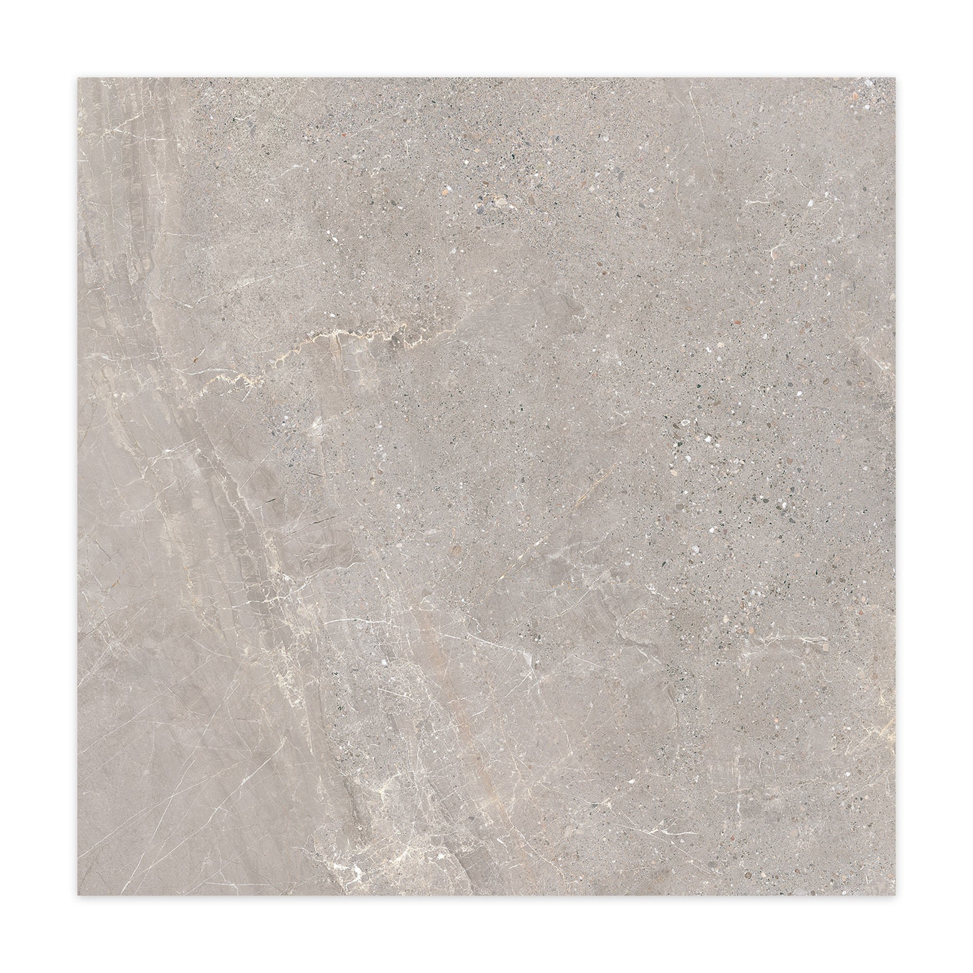 Carrelage effet Pierre Gris Silver 100x100x2 cm Torvane - Sol extérieur