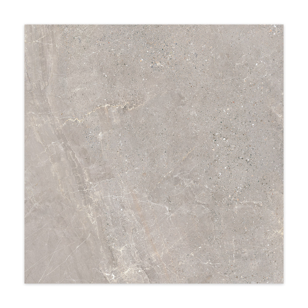 Carrelage effet Pierre Gris Silver 100x100x2 cm Torvane - Sol extérieur