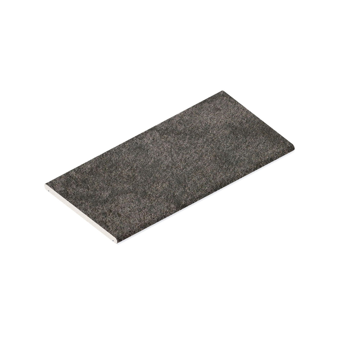 Couvertine effet Pierre Quartzite Gris Argile 60x30x2 cm Bord 1/2 Rond Double Larmier Teravio