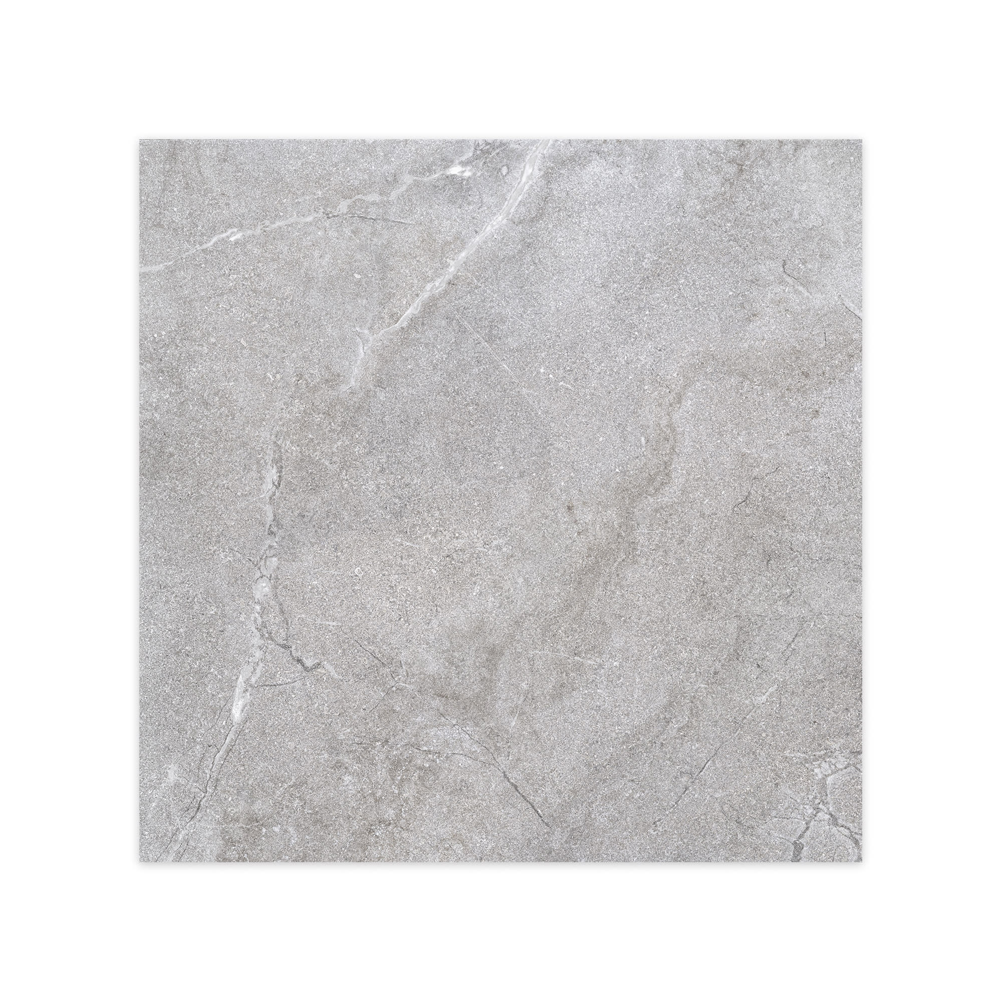 Carrelage effet Pierre Gris Silver 90x90x0,9 cm In&Out Luzerio - Sol et mur intérieur et Sol extérieur