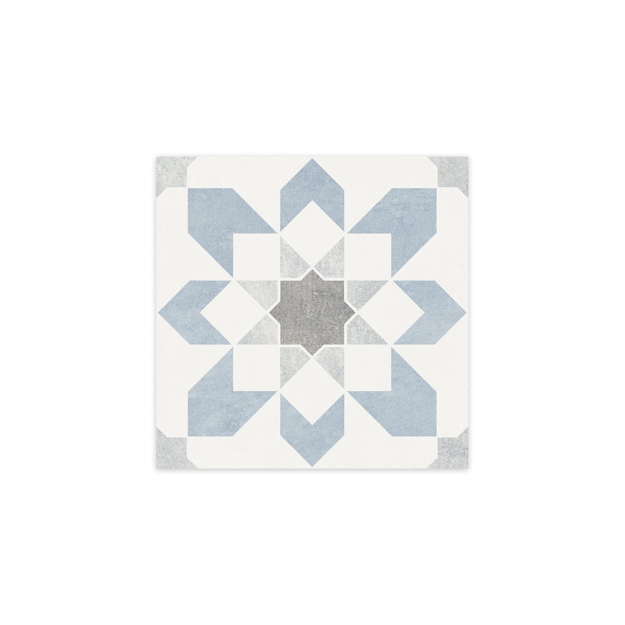 Carrelage effet Carreau ciment Levoria Bleu 22,3x22,3x0,9 cm Elior - Sol et mur intérieur