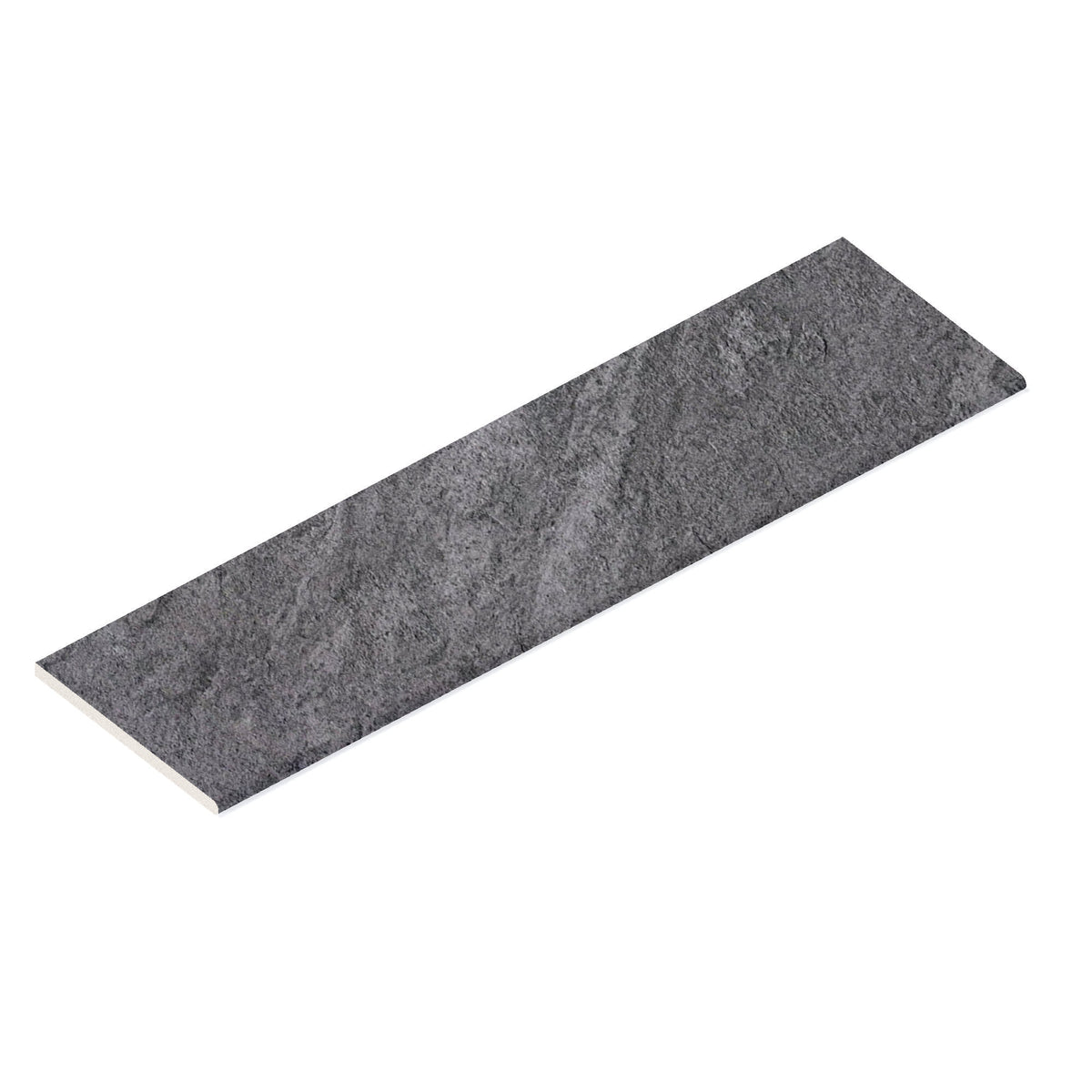 Margelle de piscine effet Pierre Quartzite Gris Ombre 120x33x2 cm Bord 1/2 Rond Teravio