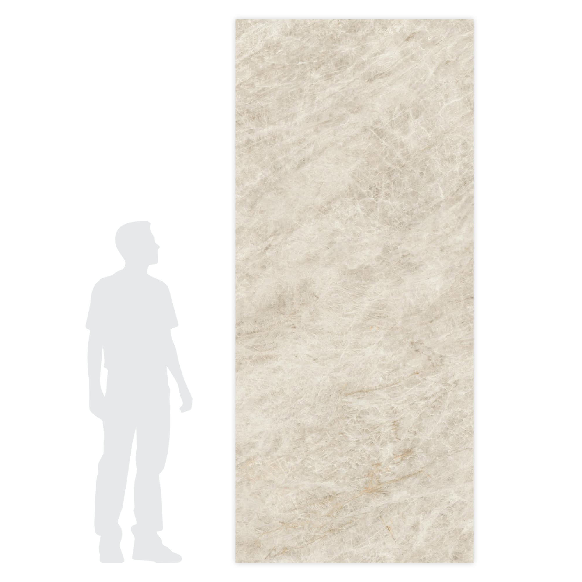 Carrelage effet Marbre Blanc Impérial 278x120x0,6 cm Silk Sorvella - Mur intérieur
