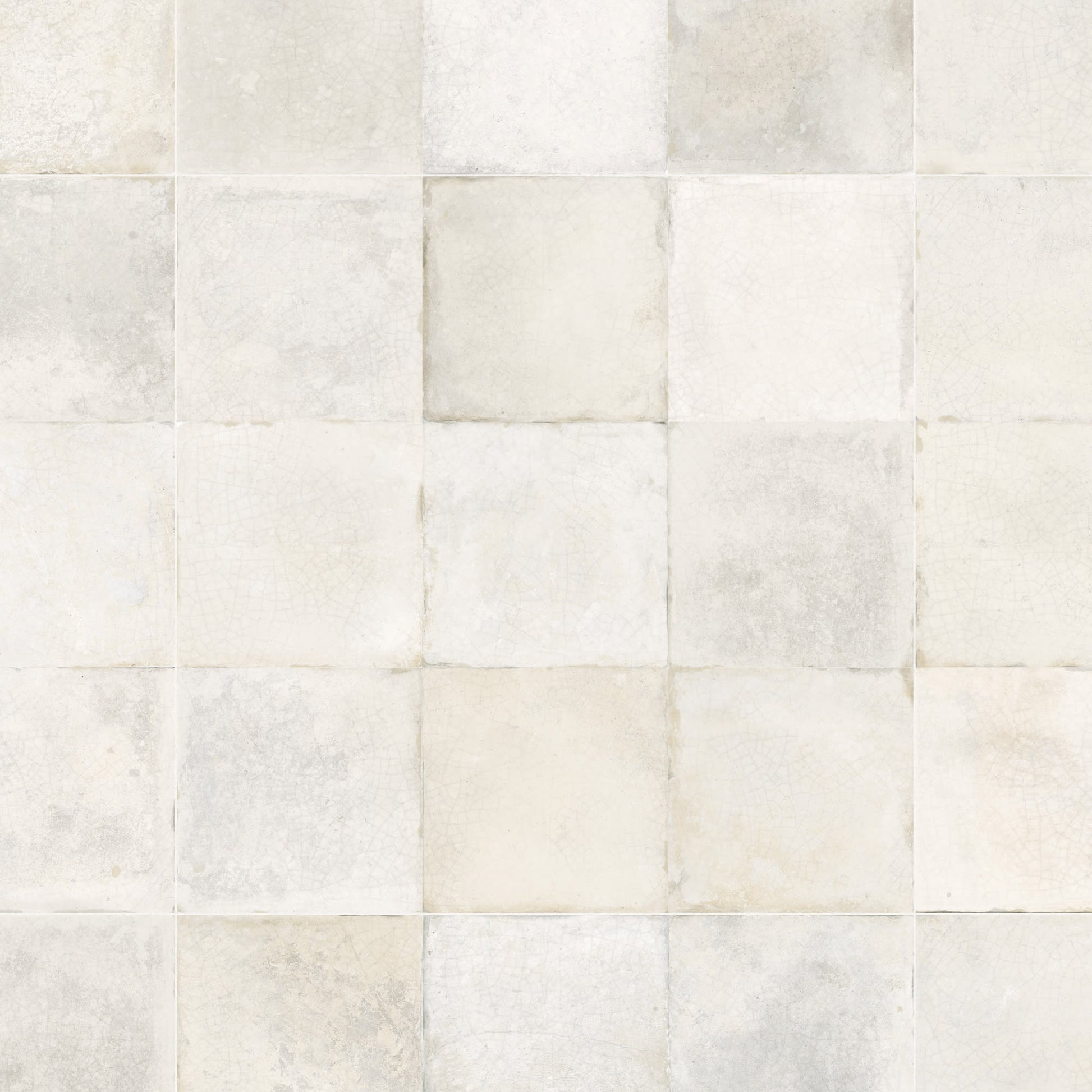 Carrelage Vintage effet Zellige Blanc 33x33x0,95 cm Orelia - Sol et mur intérieur
