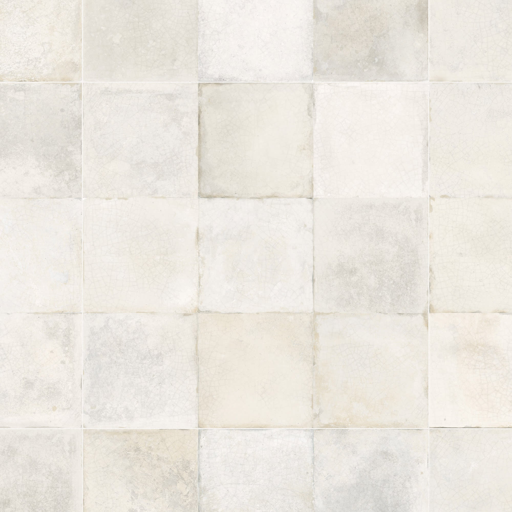 Carrelage Vintage effet Zellige Blanc 33x33x0,95 cm Orelia - Sol et mur intérieur