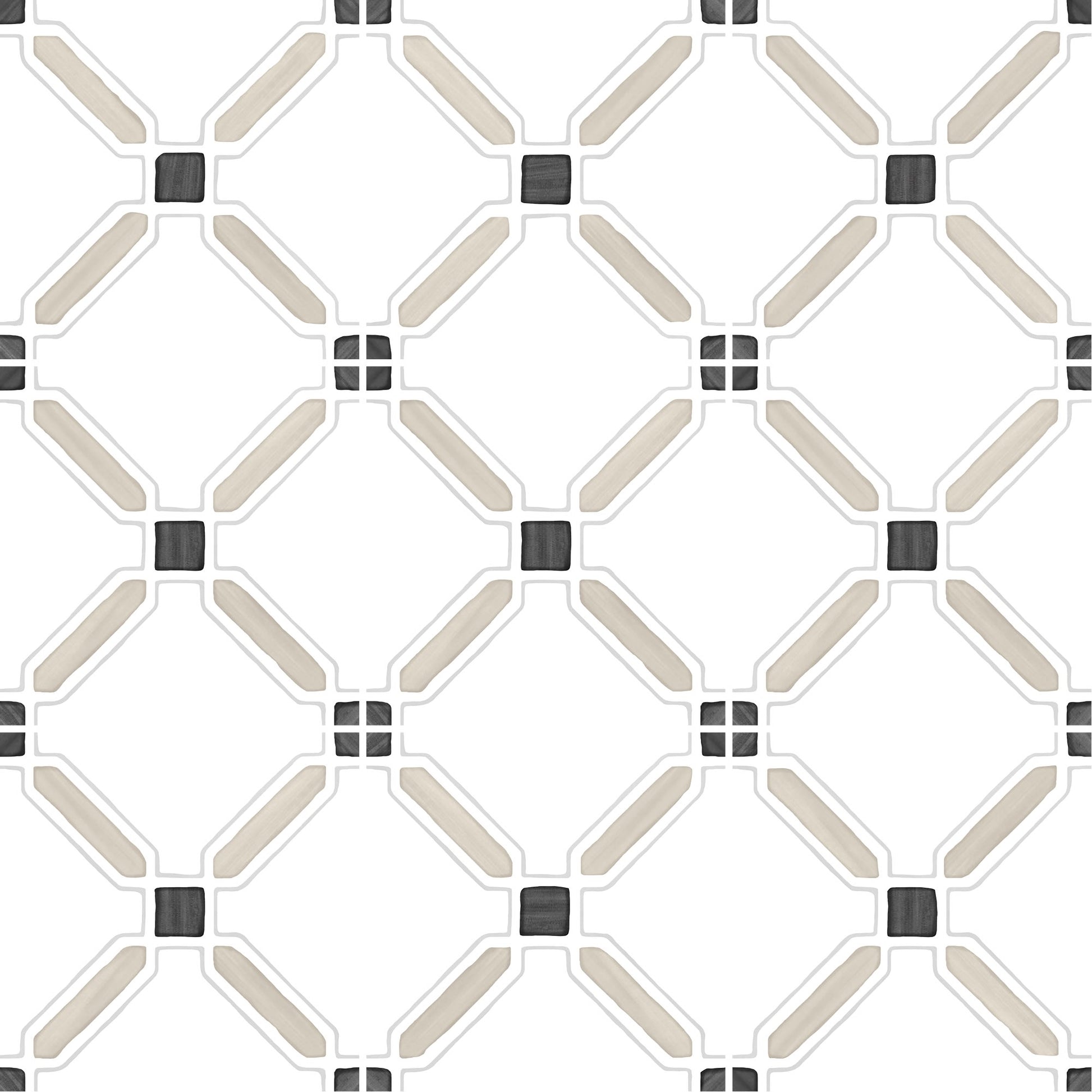 Carrelage effet Carreau ciment Floreva Beige 12,3x12,3x0,87 cm Tanerio - Sol et mur intérieur