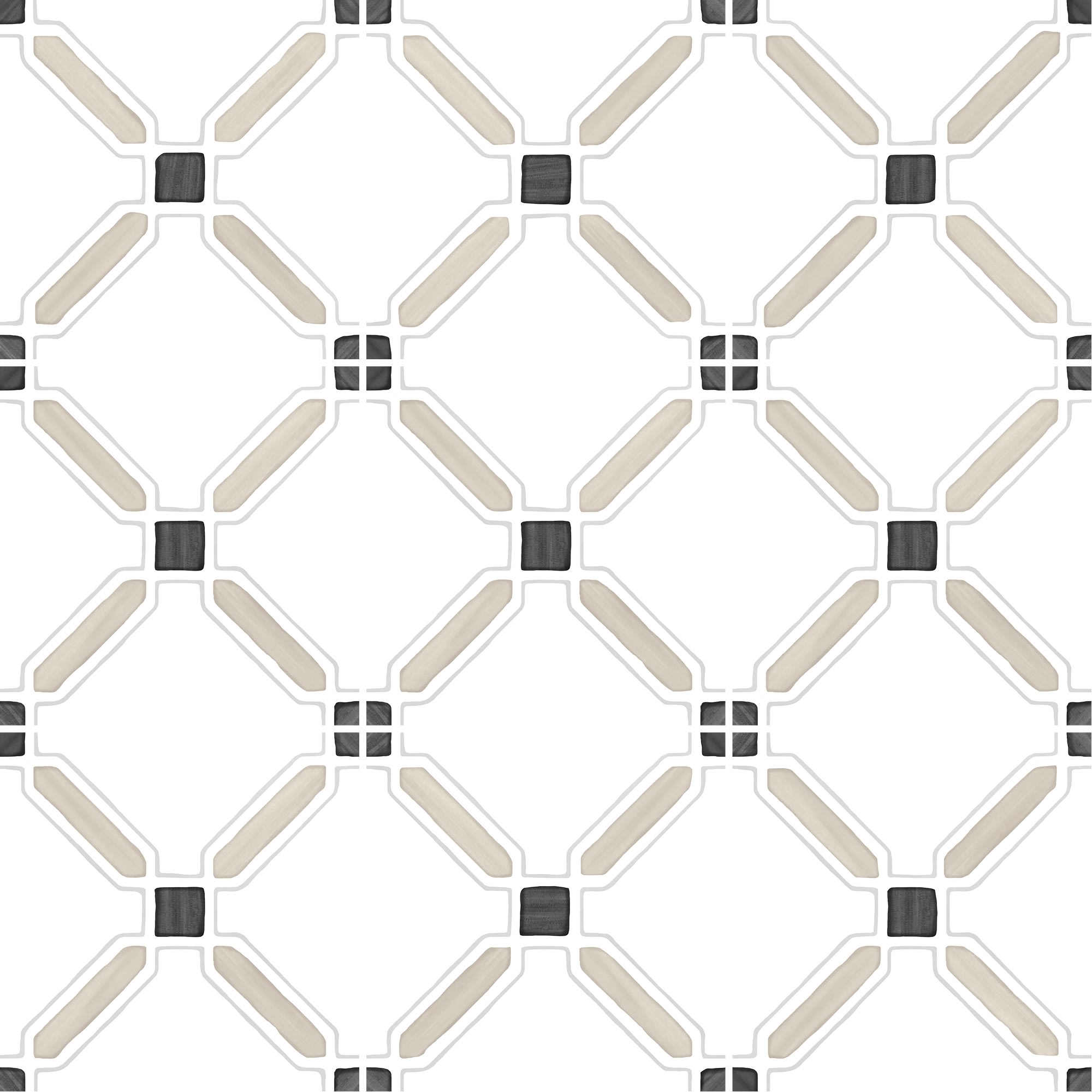 Carrelage effet Carreau ciment Floreva Beige 12,3x12,3x0,87 cm Tanerio - Sol et mur intérieur