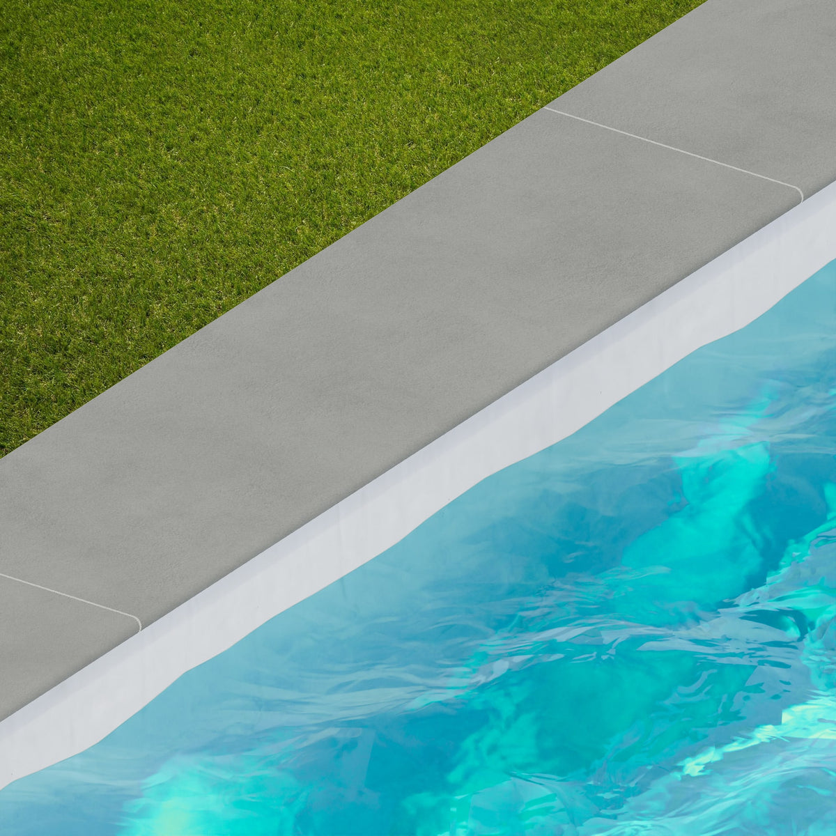 Margelle de piscine effet Béton Gris Cendré 120x33x2 cm Bord 1/2 Rond Montera
