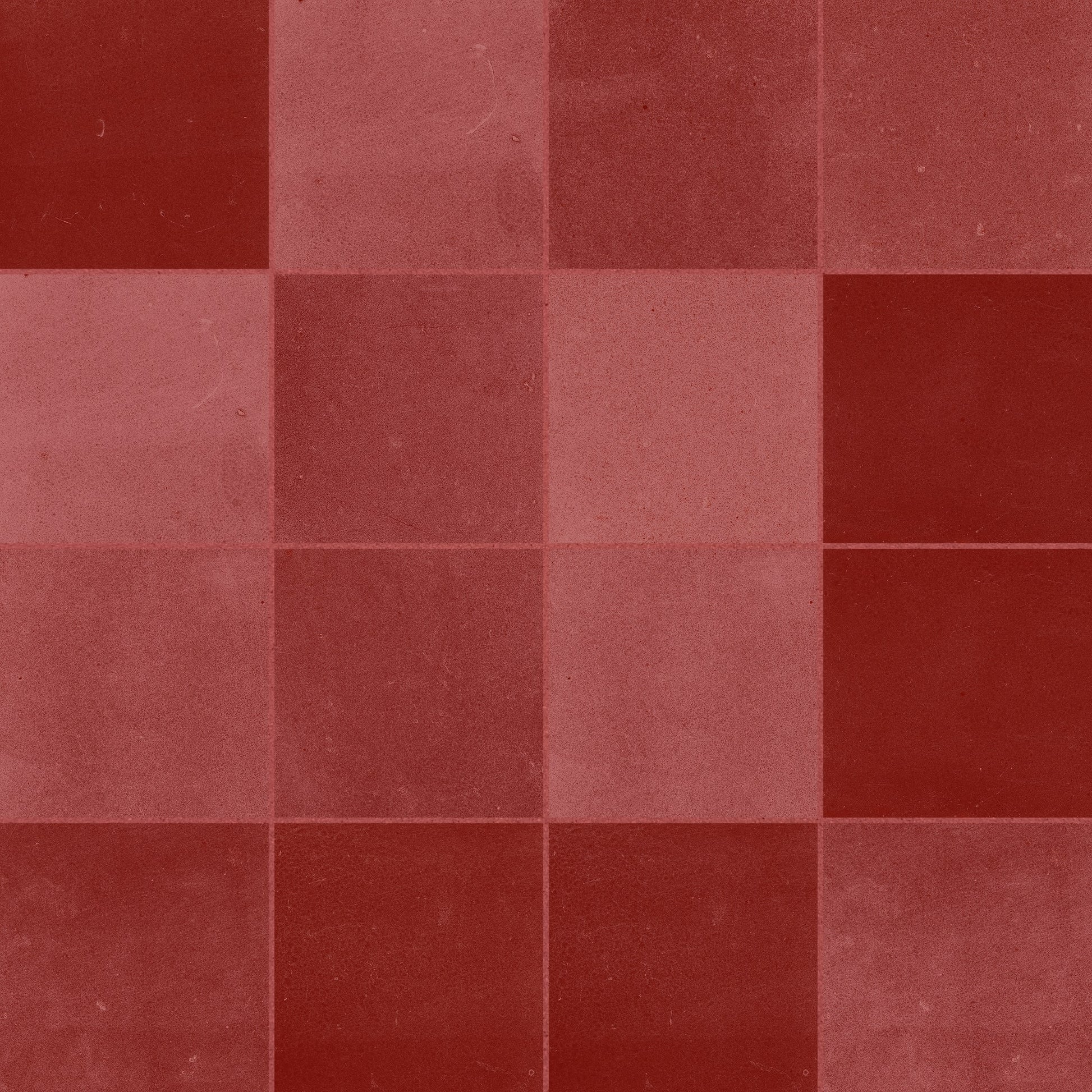 Carrelage effet Zellige Rouge 10x10x0,85 cm Mat Serinor - Mur intérieur