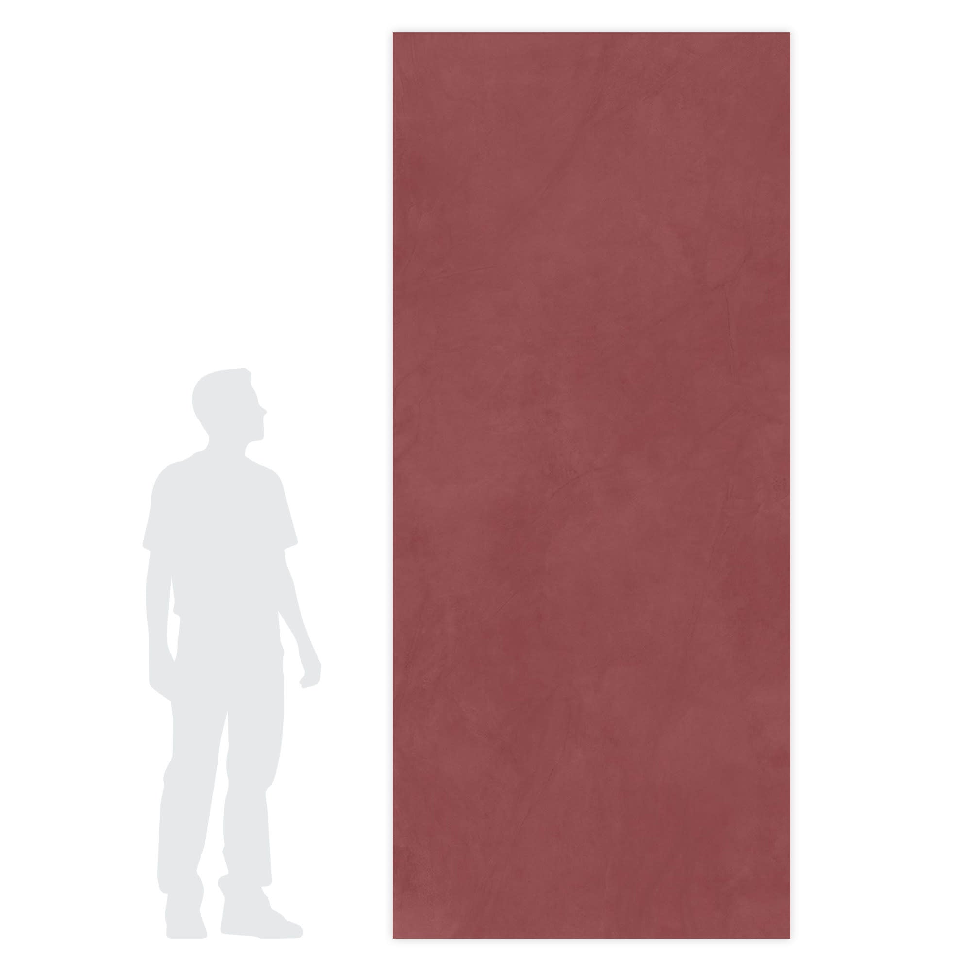 Carrelage effet Enduit Rouge Argile 278x120x0,6 cm Mat Calviro - Mur intérieur