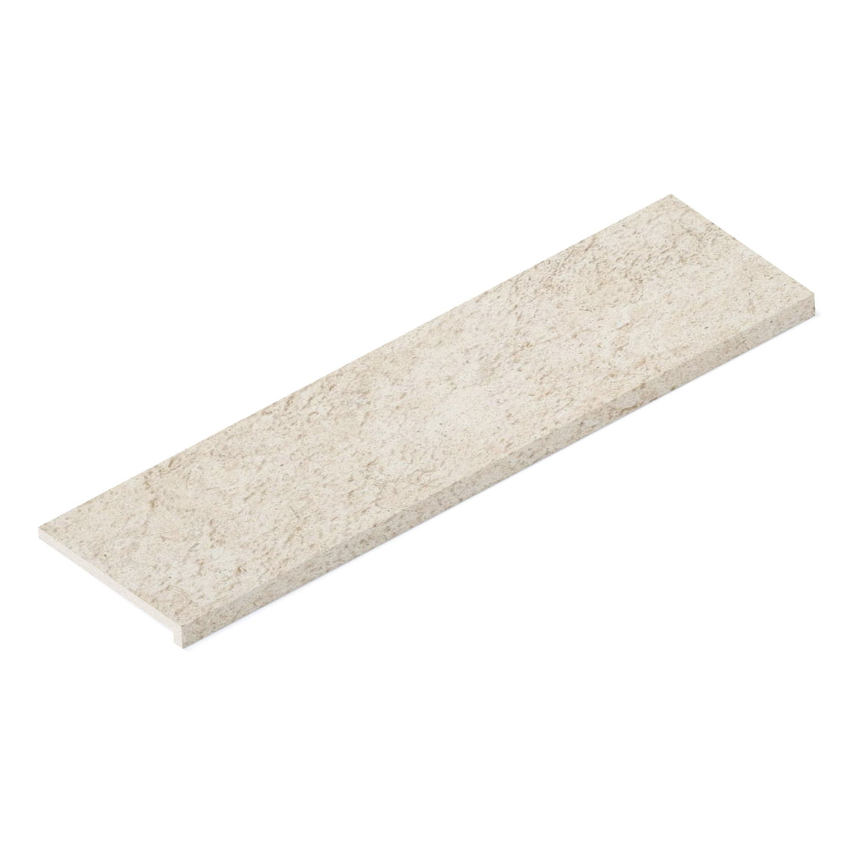 Margelle de piscine effet Pierre Calcaire Beige Clair 120x33x2 cm Bord Droit avec retombée Falnero