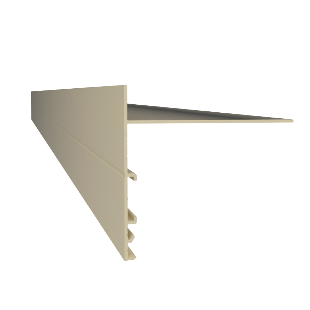 Profilé alu pour terrasse sur plots 240x10 cm Beige Ivoire - YEED