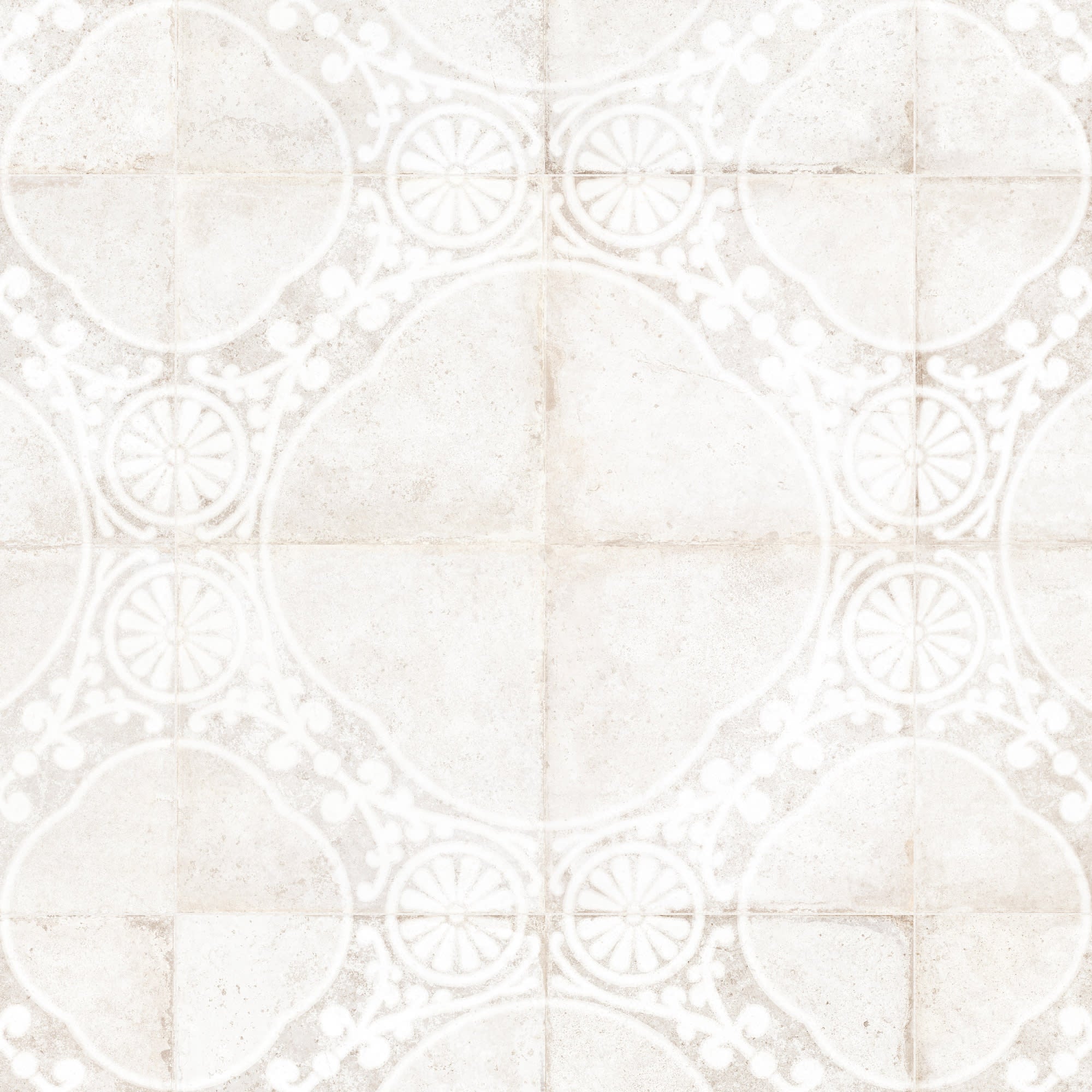 Carrelage Vintage Blanc Uruk 45x45x0,95 cm Carvella - Sol et mur intérieur