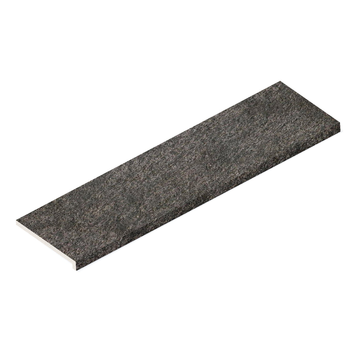 Margelle de piscine effet Pierre Quartzite Gris Argile 120x33x2 cm Bord Droit avec retombée Teravio
