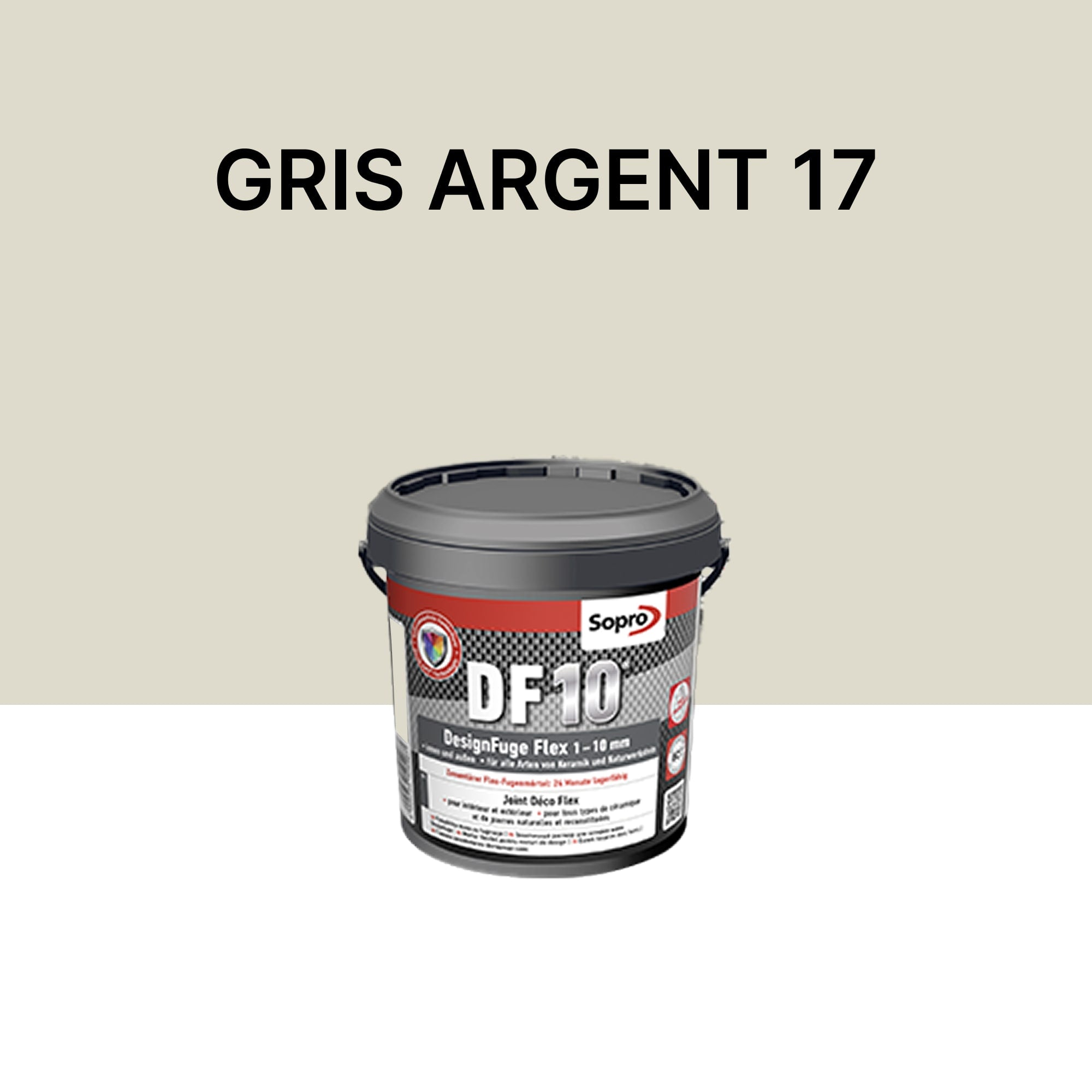 Joint carrelage salle de bains - 1 à 10 mm - Gris argent 17 - Sopro DF 10 -  1 kg