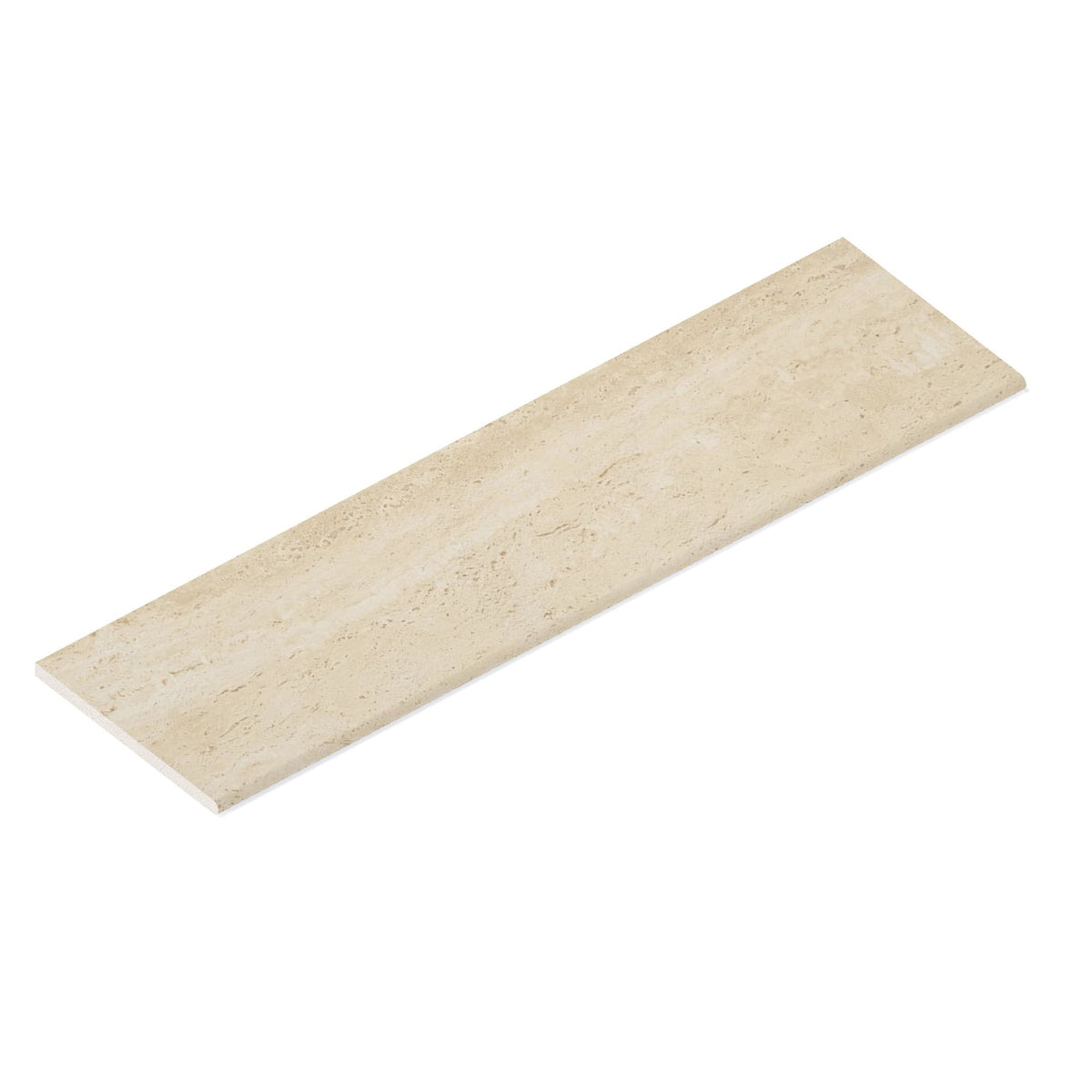 Margelle de piscine effet Travertin Beige Vein Cut 120x33x2 cm Bord 1/2 Rond Neravio
